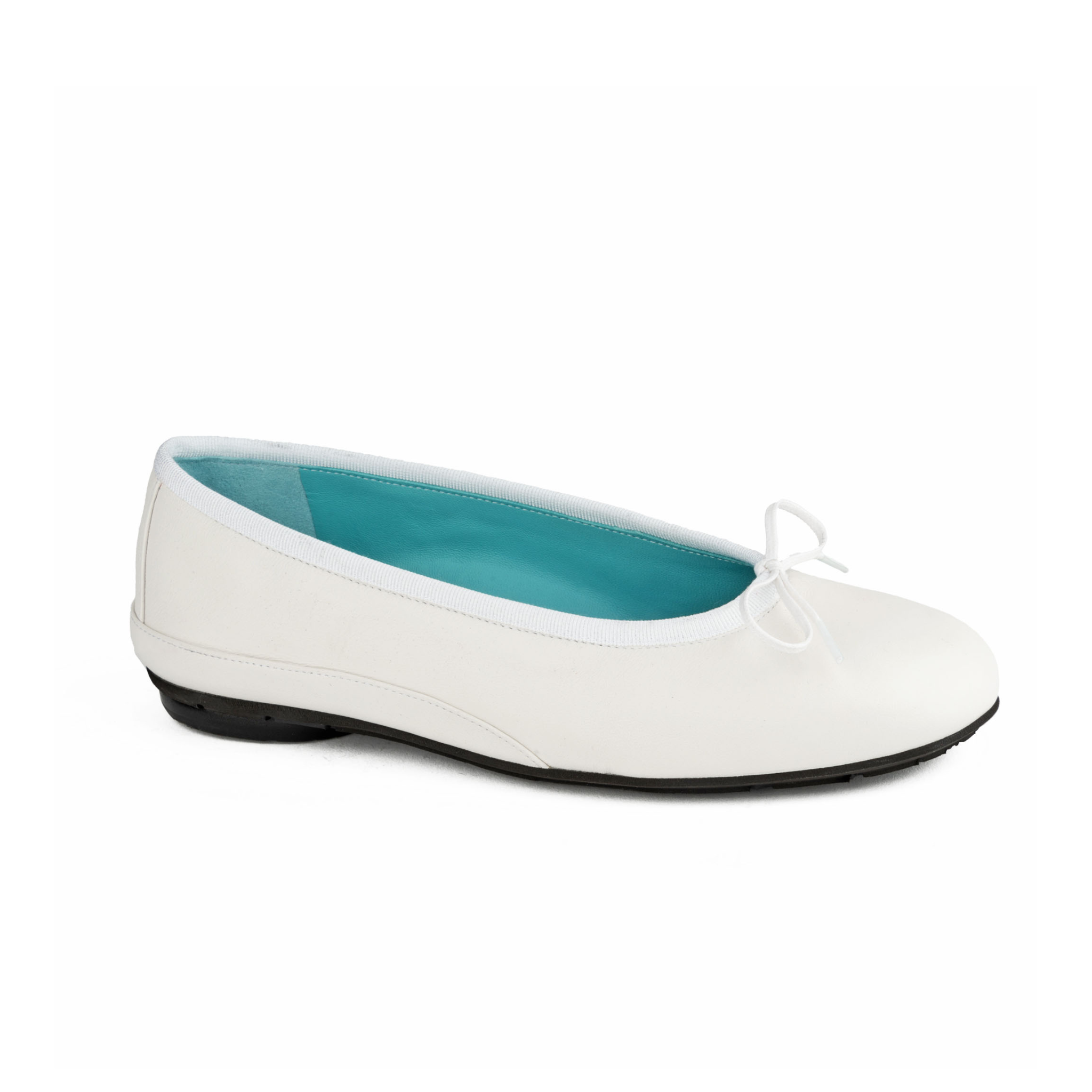 Thierry Rabotin Women's Gem White Nappa Combo Classic Ballet Flat