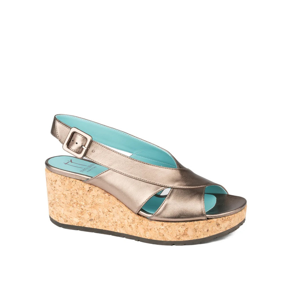 Thierry Rabotin Patty Metallic Pewter Leather