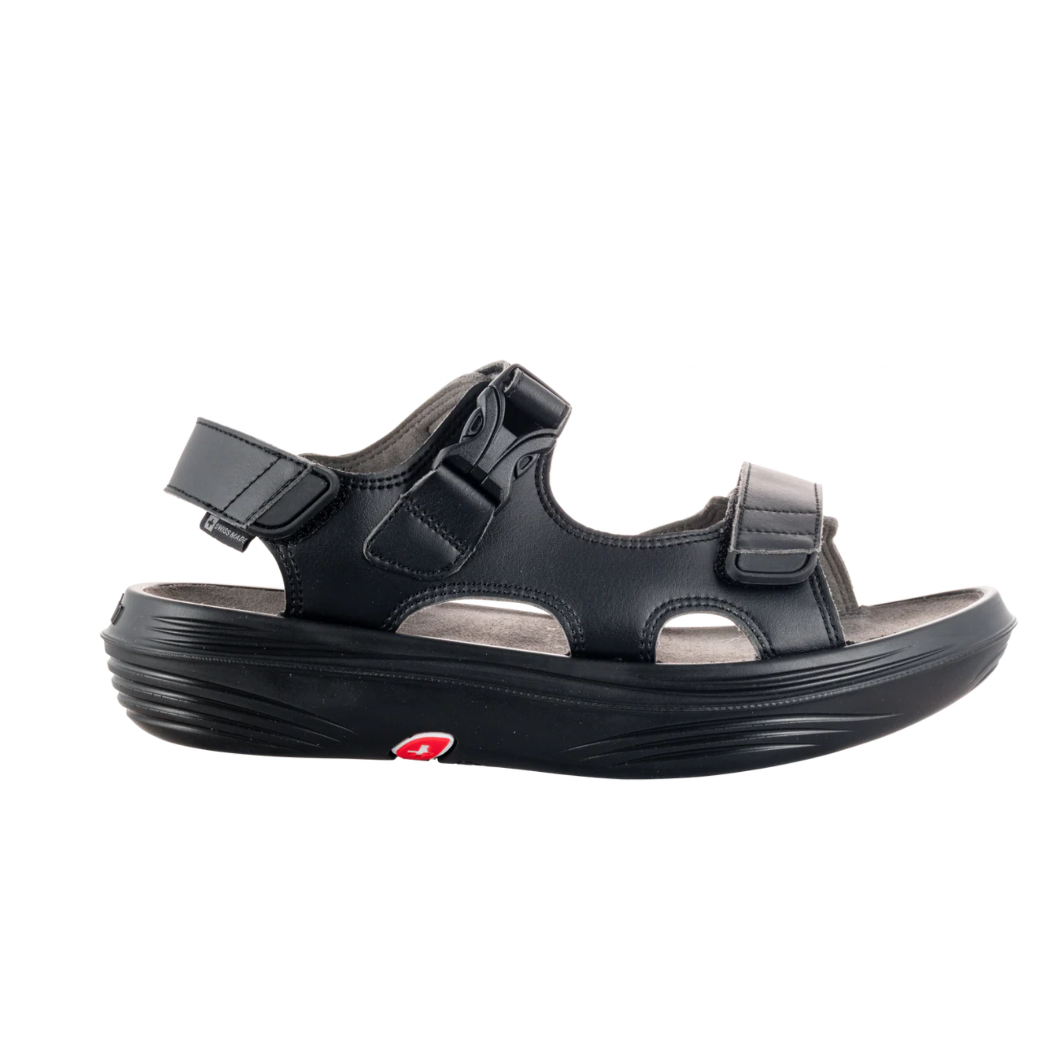 black sandal with rubber sole