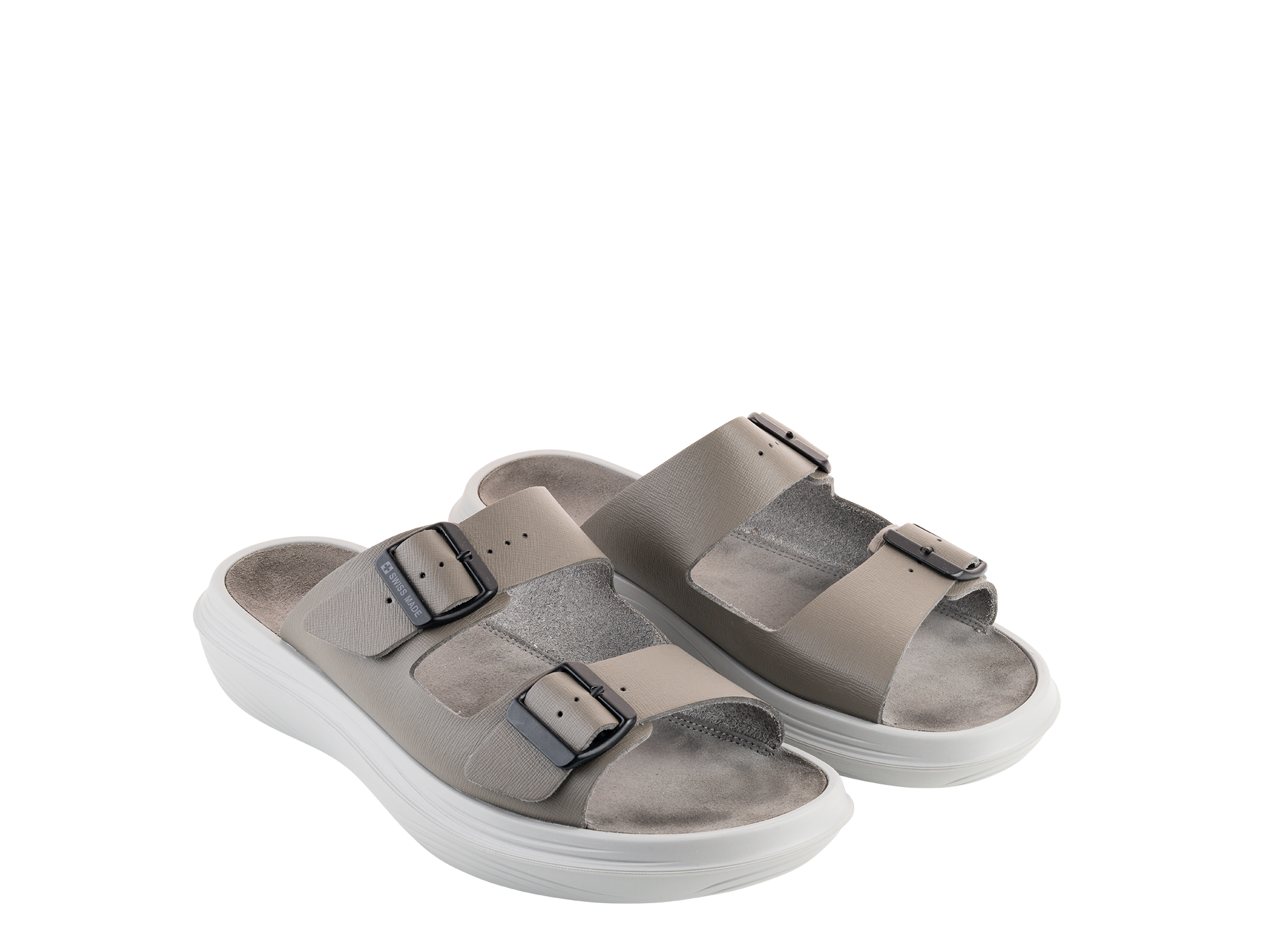 kybun Men's Uri Grey Leather Sandal