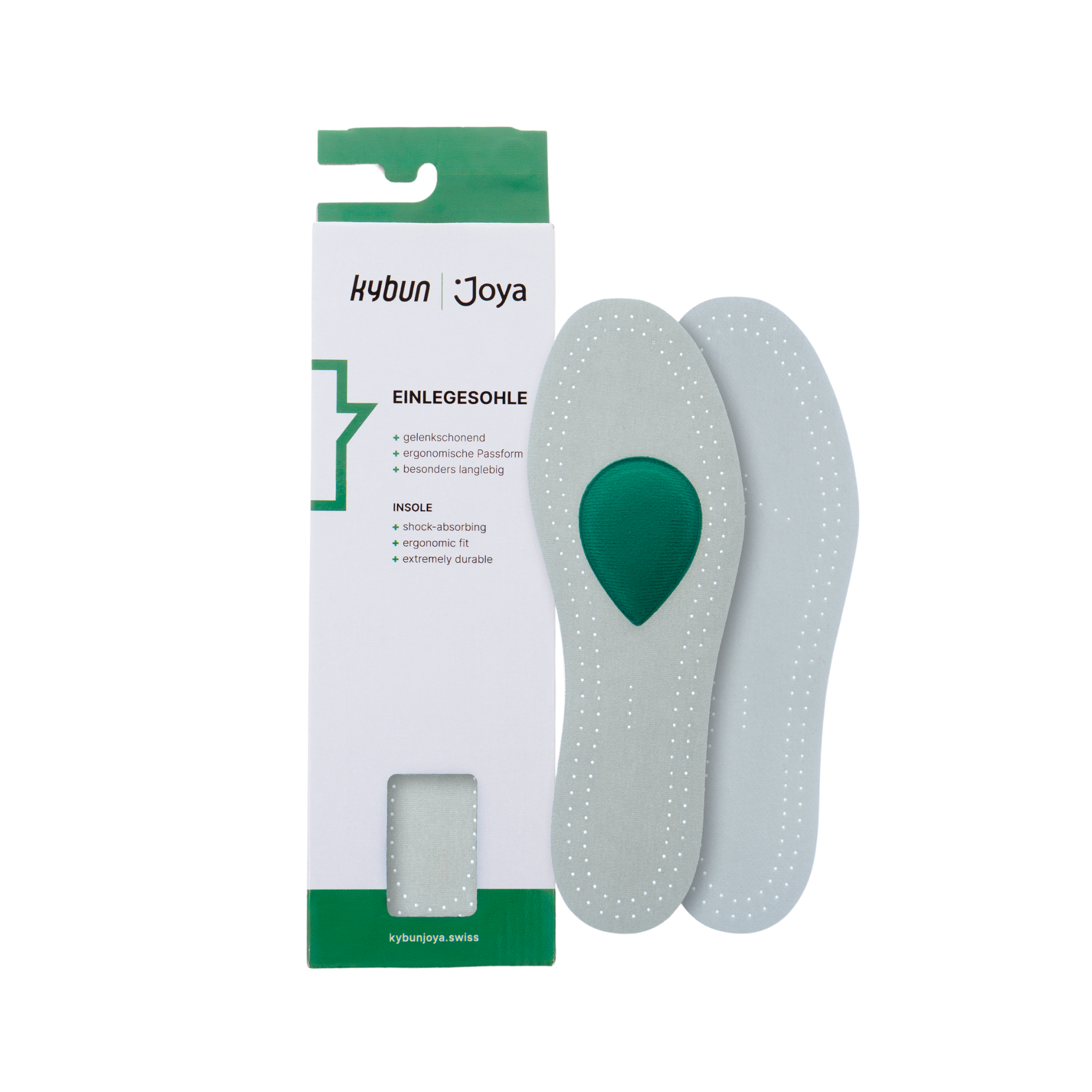 Hybun Joya shoe insole with packaging on a white background