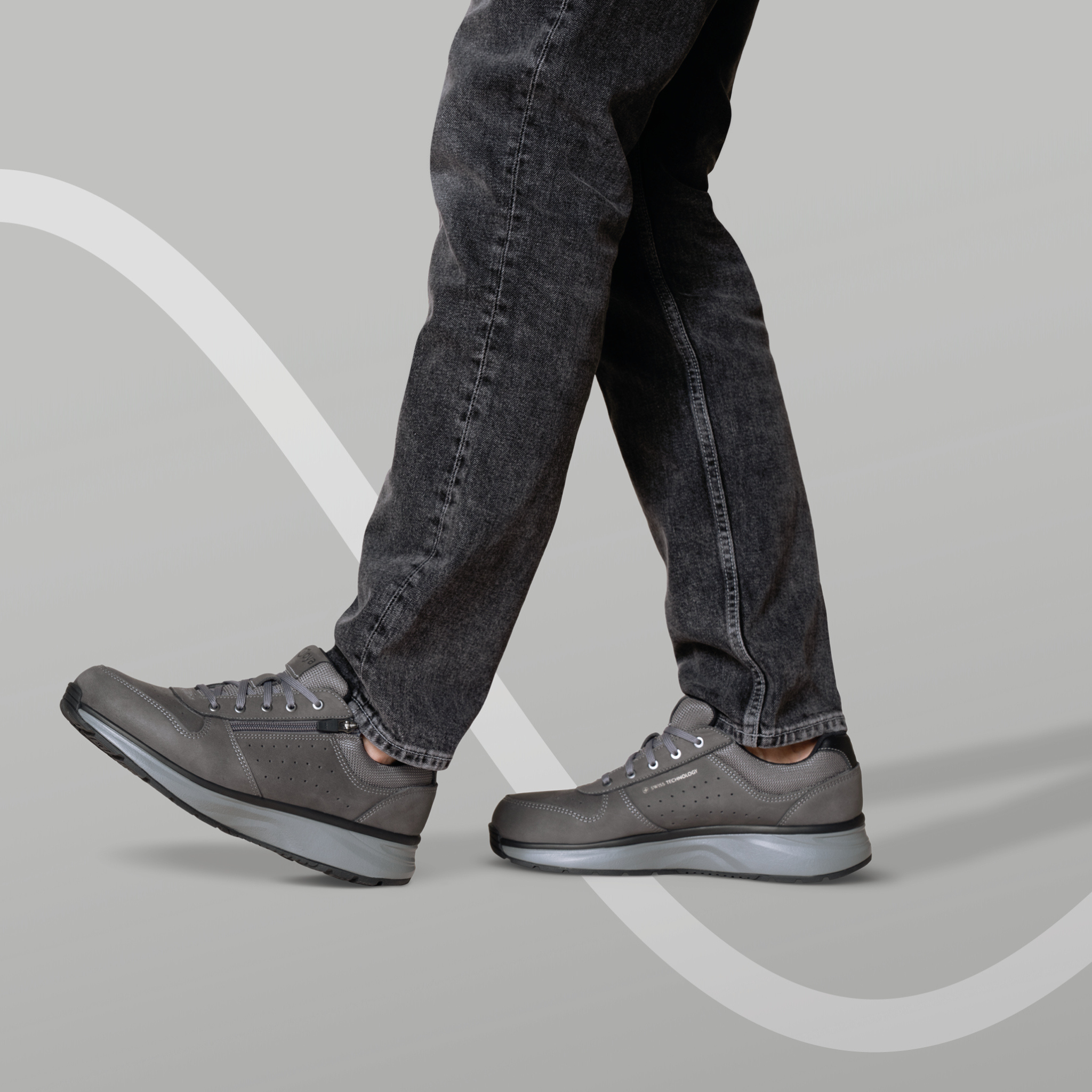 Joya Men's Dynamo Zip Dark Grey Shoe