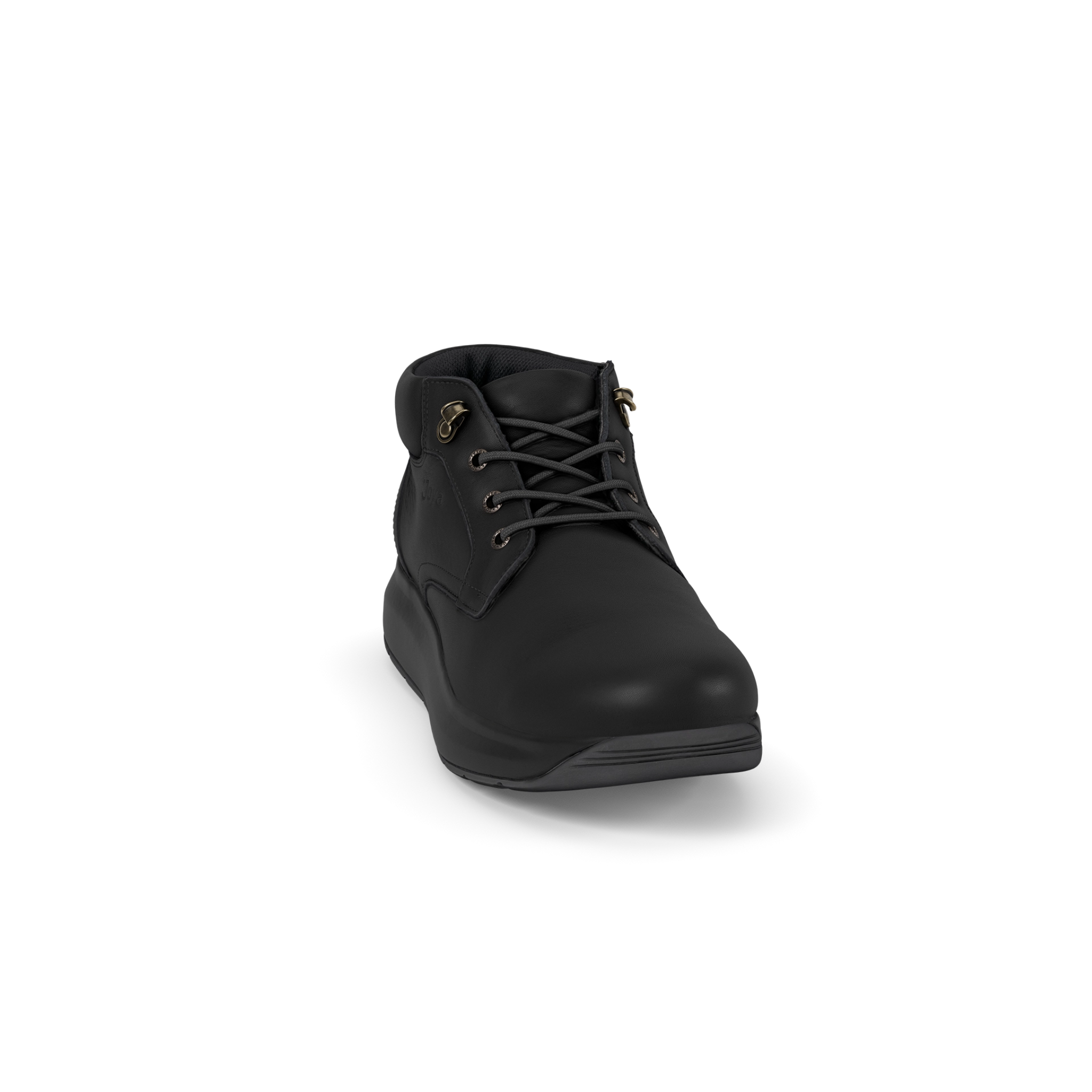 Black boot on a white background