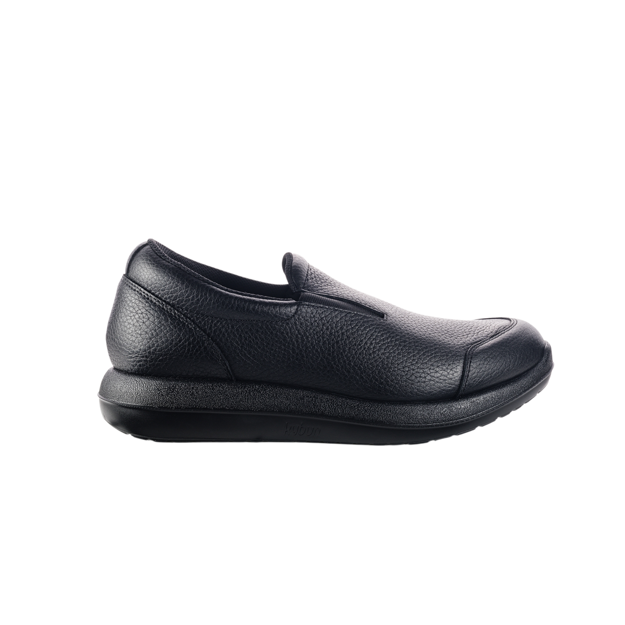 black mens show on white background