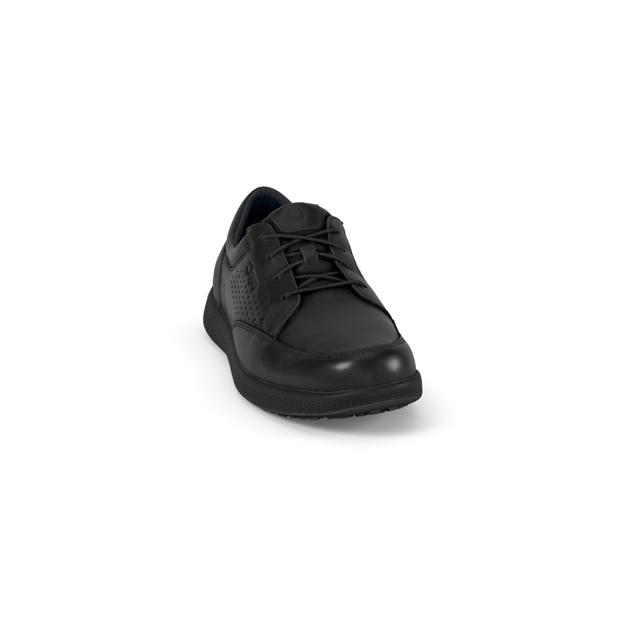 Black shoe on a white background
