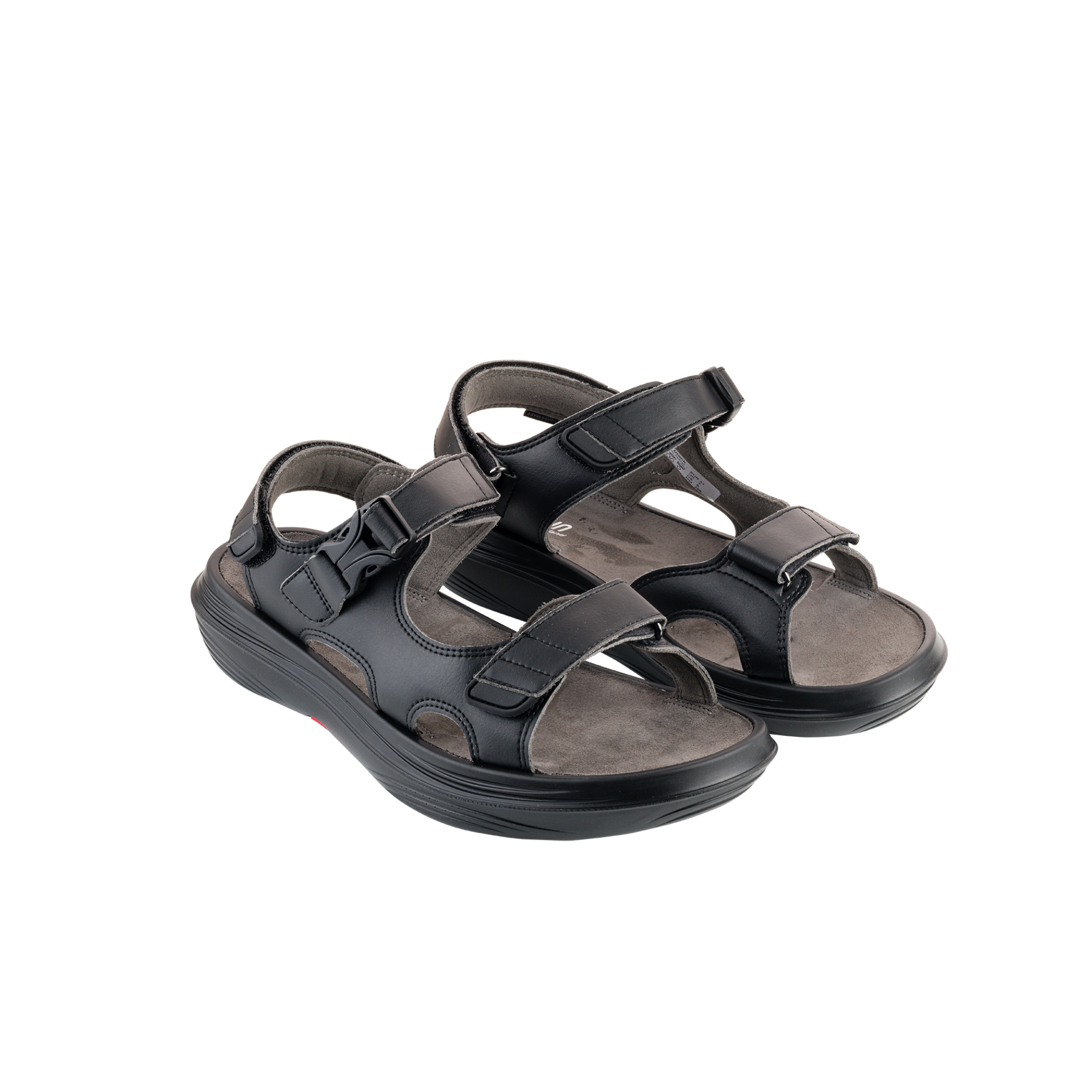 pair of black sandals