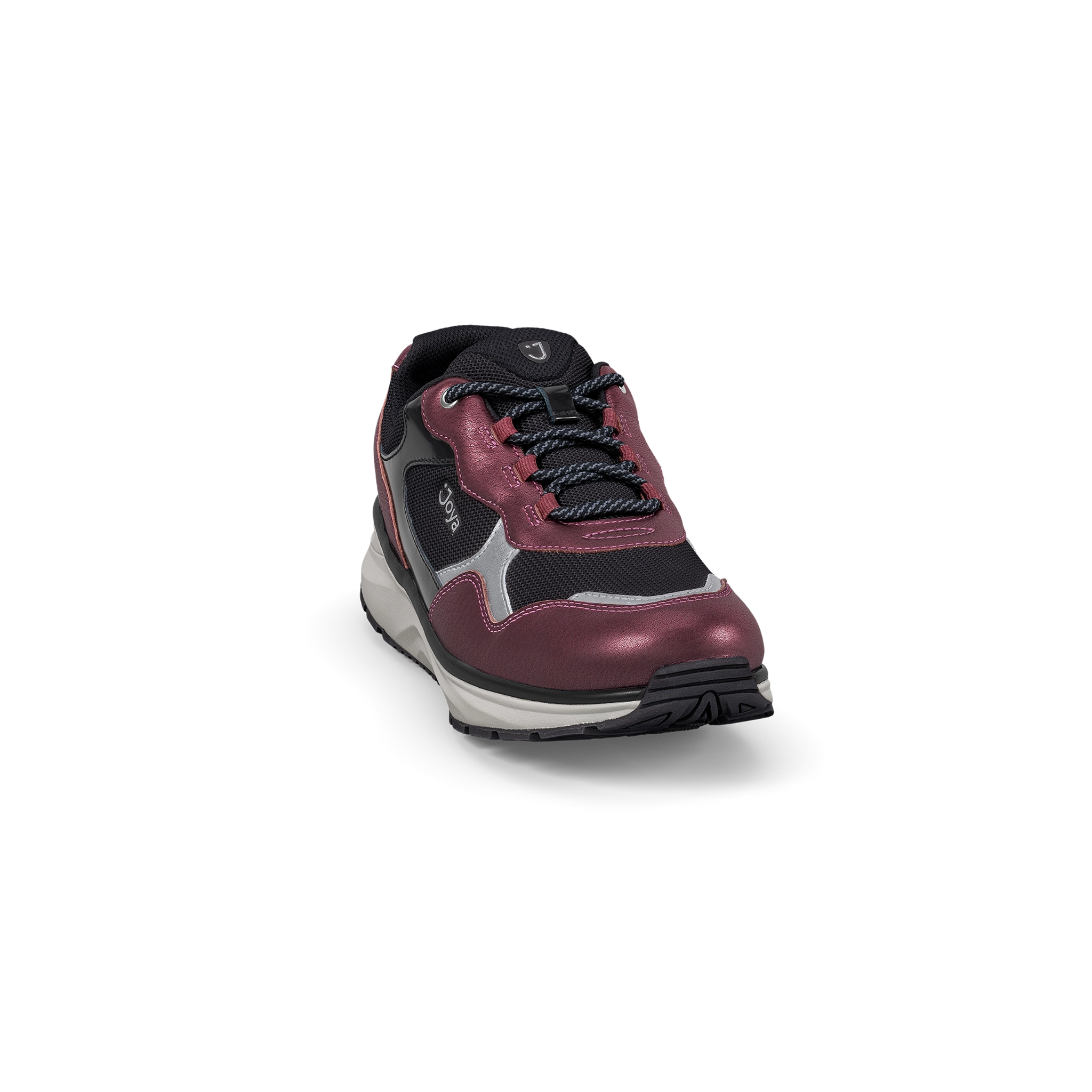Joya Women's Tina III Pink-Black Shoe front view on white background