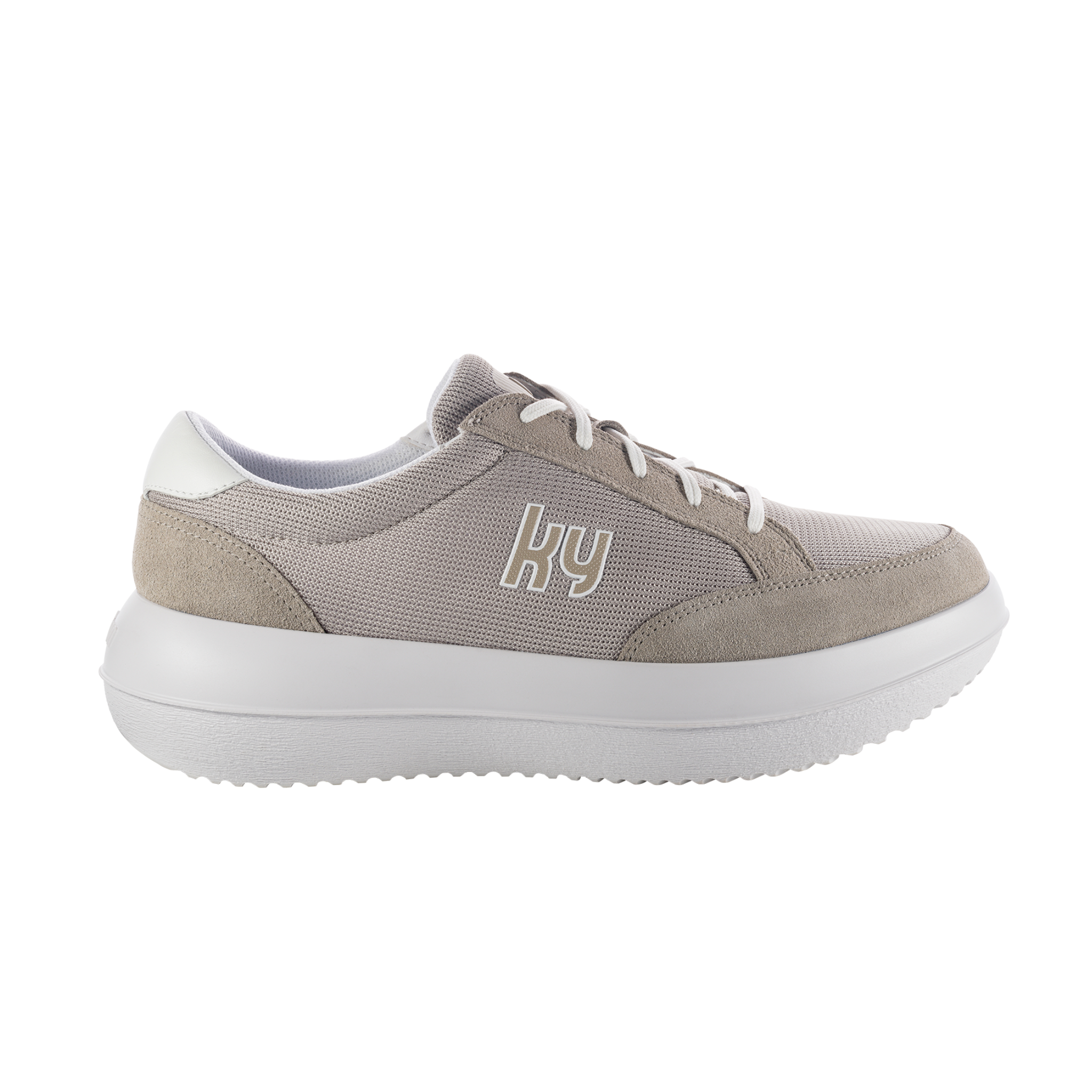 kybun Men's Burgdorf Beige Shoe on white background
