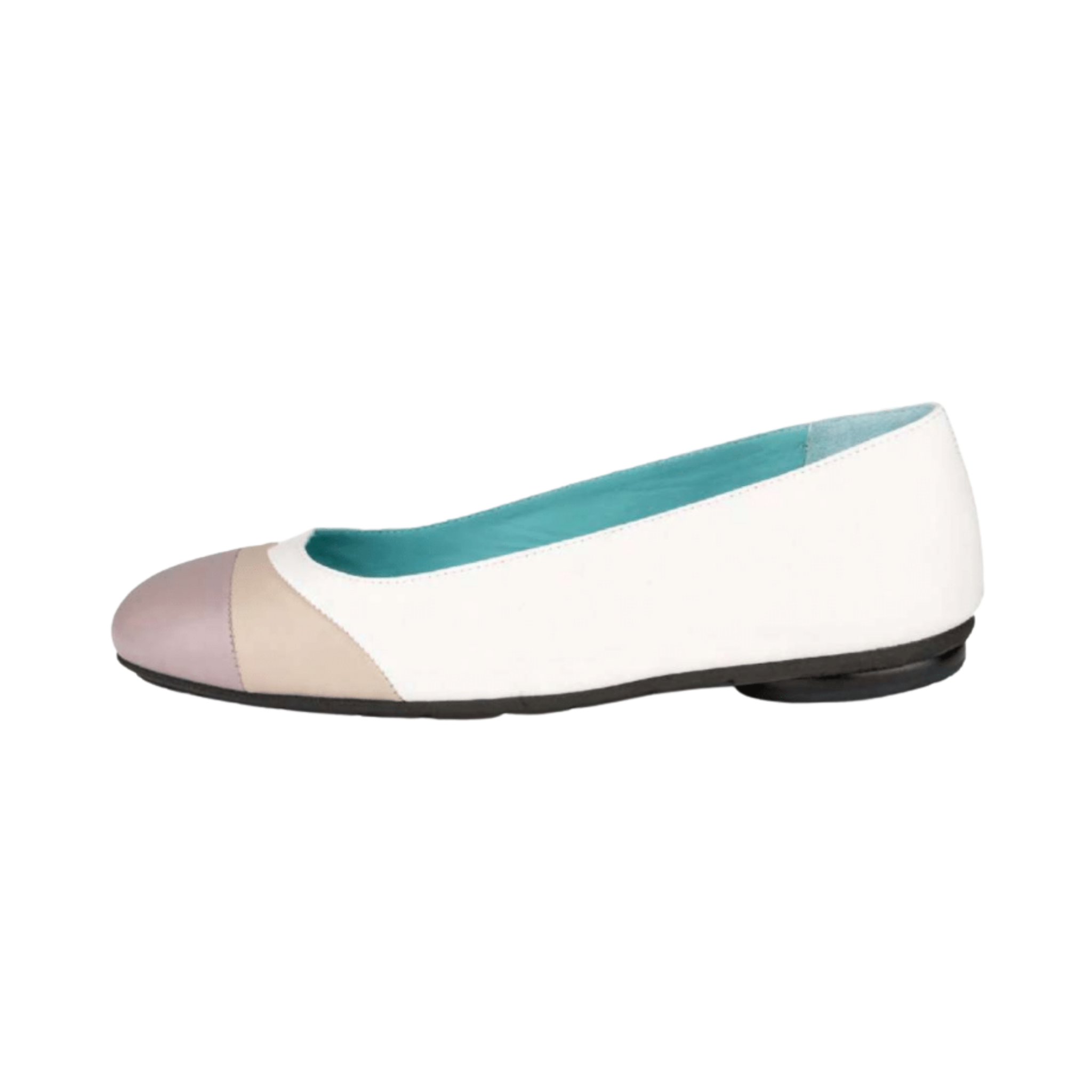 Thierry Rabotin Women's Marta Old Pink, Stone, and White Lambskin Nappa Flat