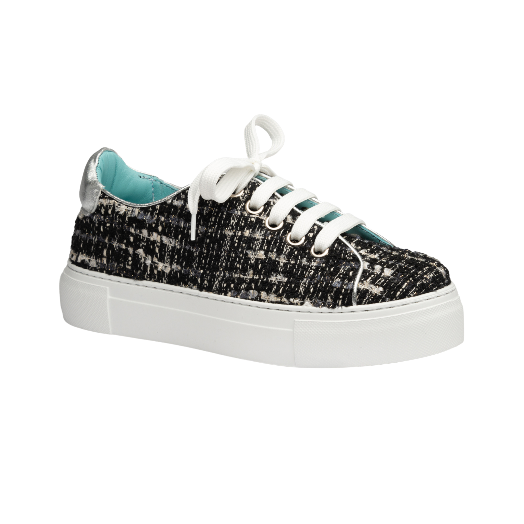 Thierry Rabotin Ambra Lux Sneaker in Coco Tweed & Silver