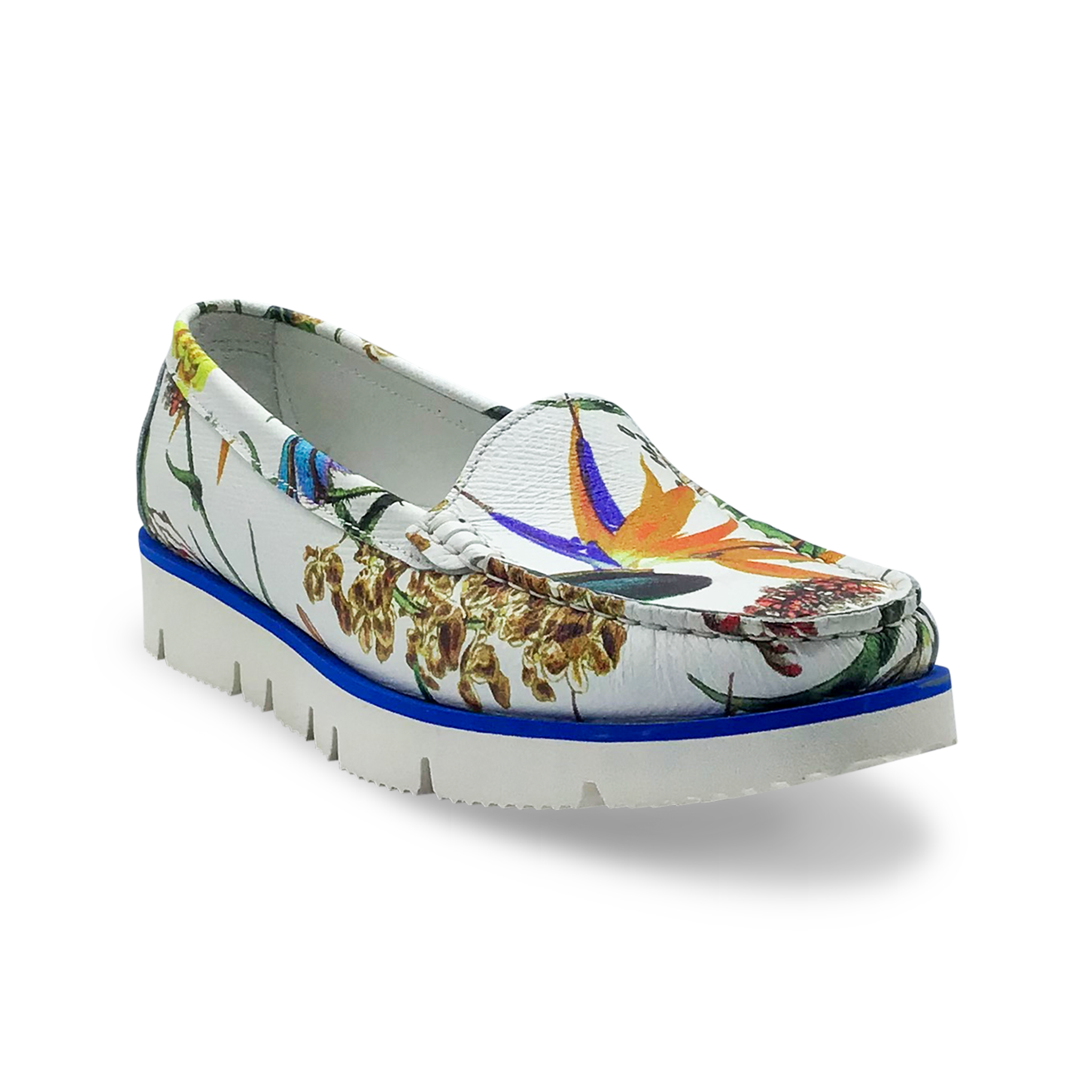 DI CHENZO Women's 1252 White Kyoto Leather Loafer