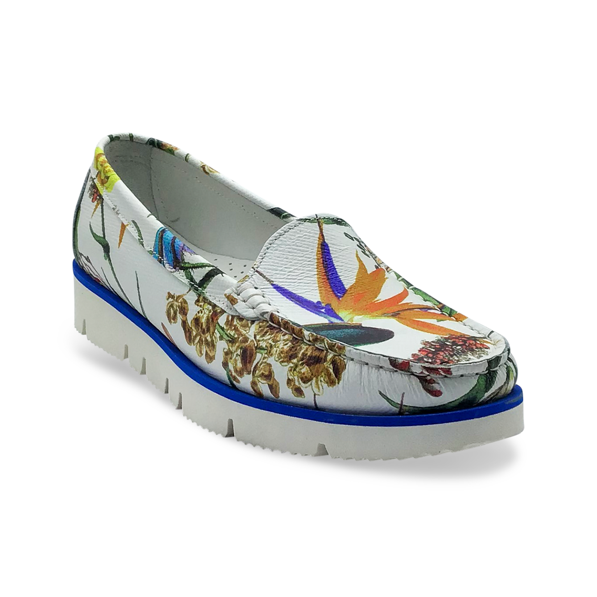DI CHENZO Women's 1252 White Kyoto Leather Loafer