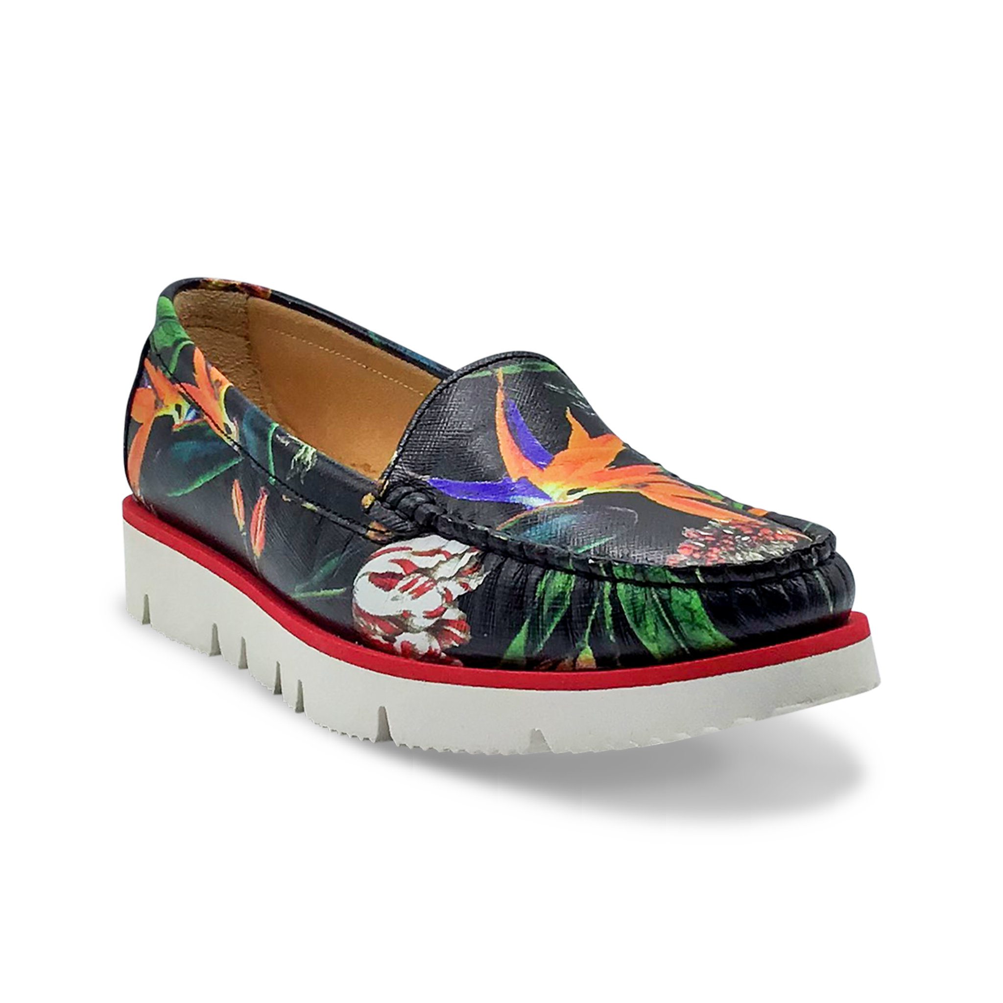DI CHENZO Women's 1252 Black Kyoto Leather Loafer