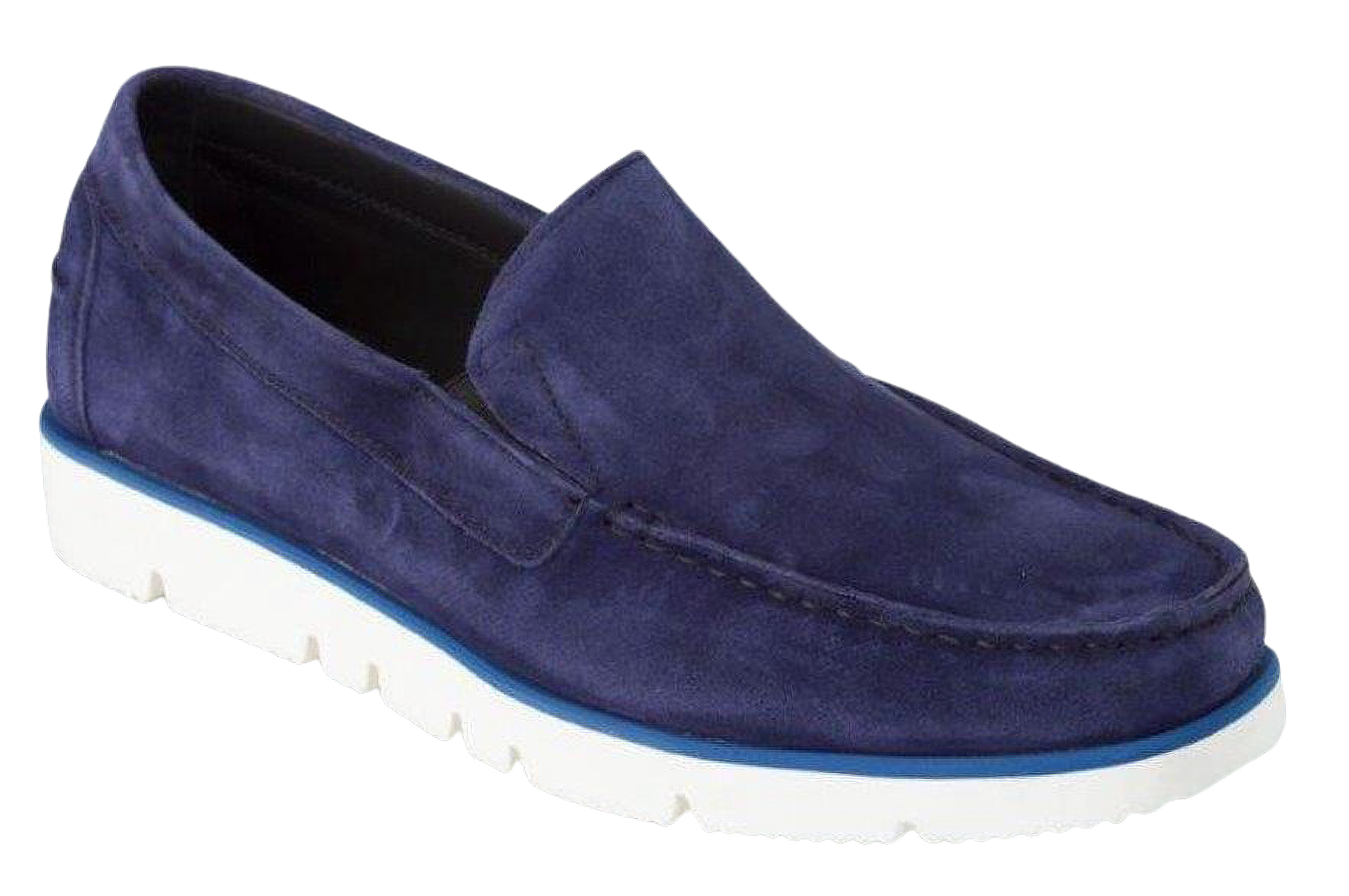 DI CHENZO Men's 4152 Blue Velour Leather Loafer