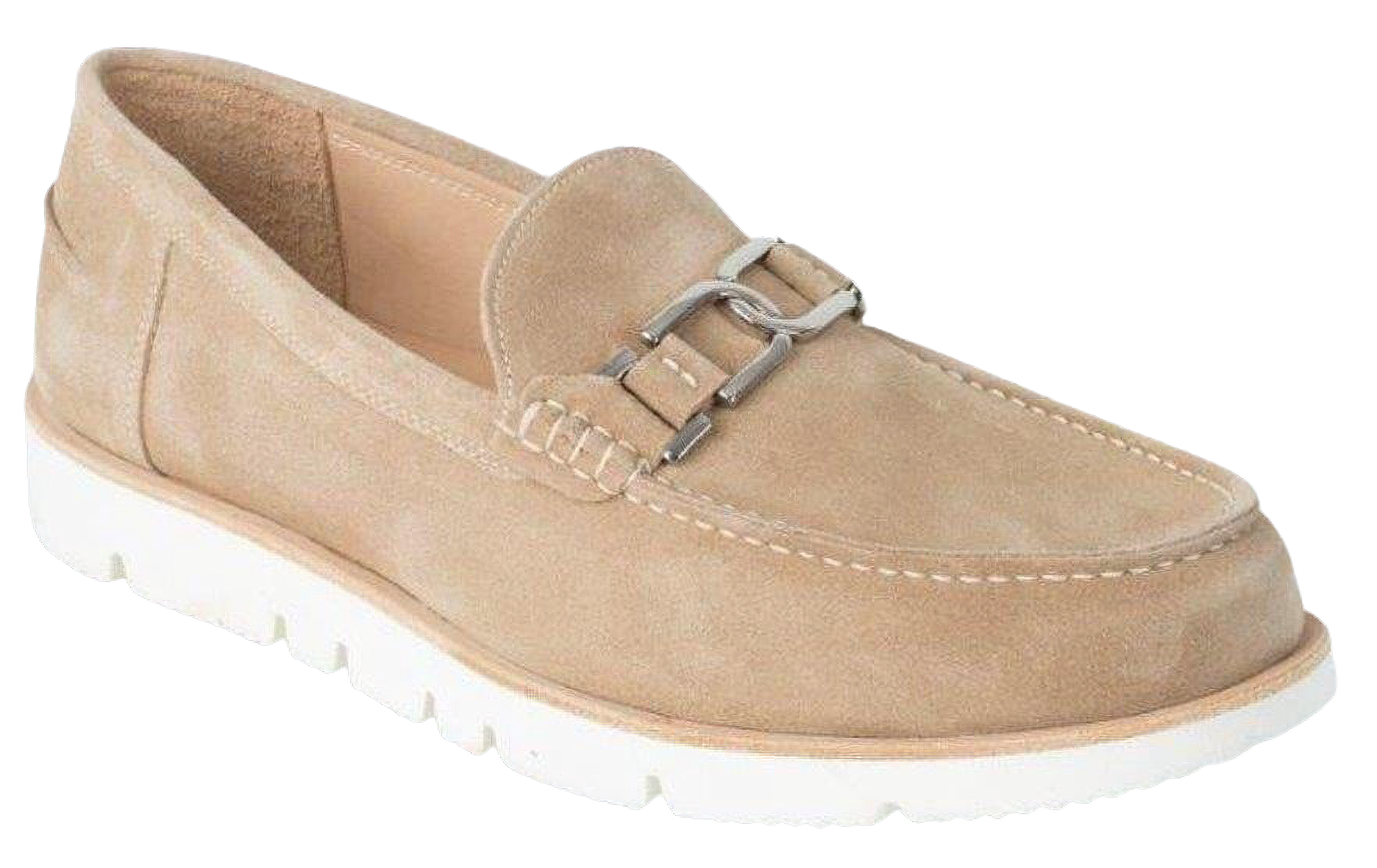 DI CHENZO Men's 5021 Beige Velour Leather Loafer