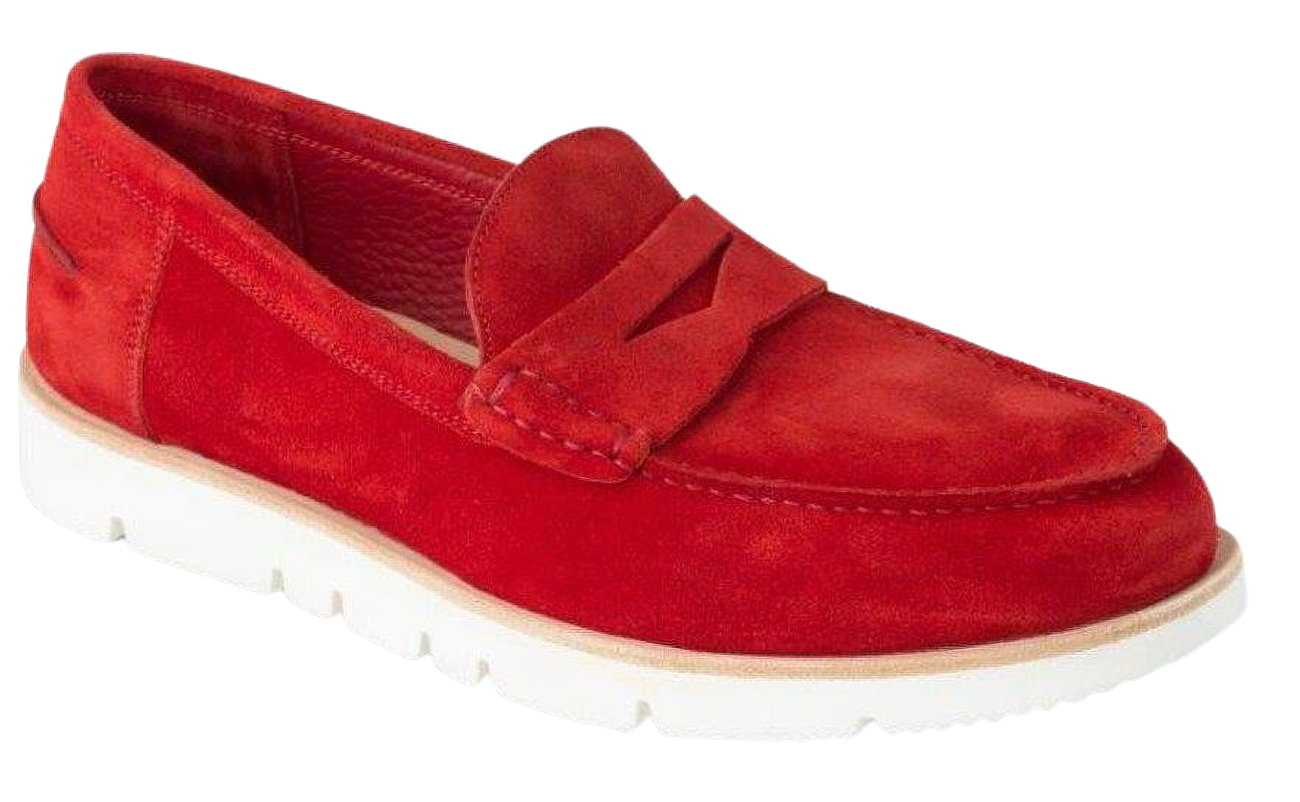 DI CHENZO Men's 5051 Red Leather Loafer