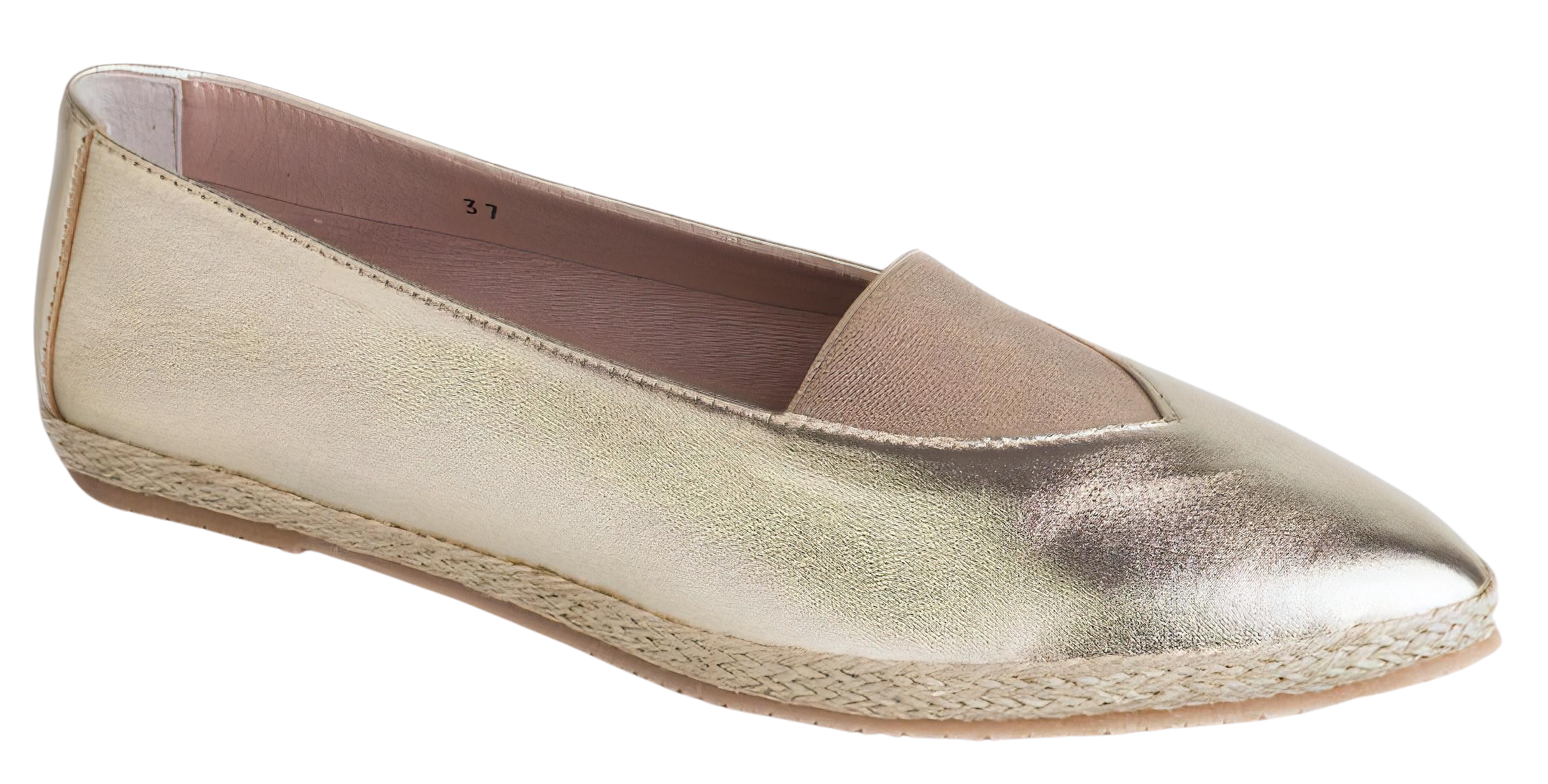 DI CHENZO Women's Nilla Platinum Metallic Elastic Leather Shoe