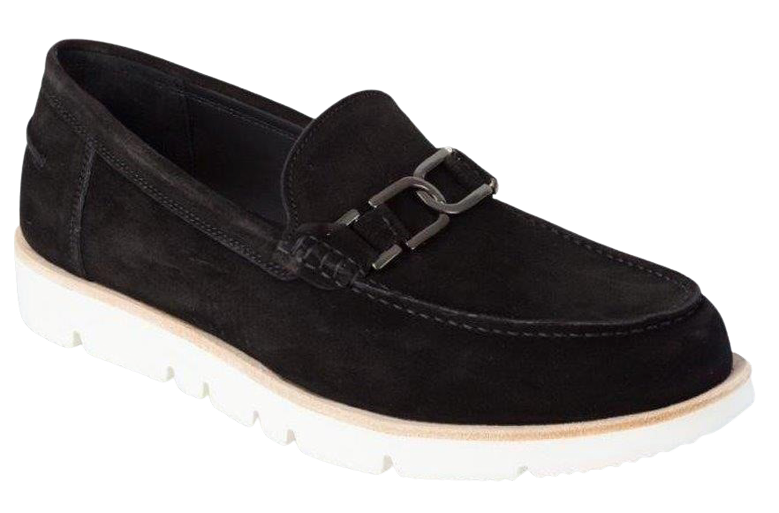 DI CHENZO Men's 5021 Black Velour Leather Loafer