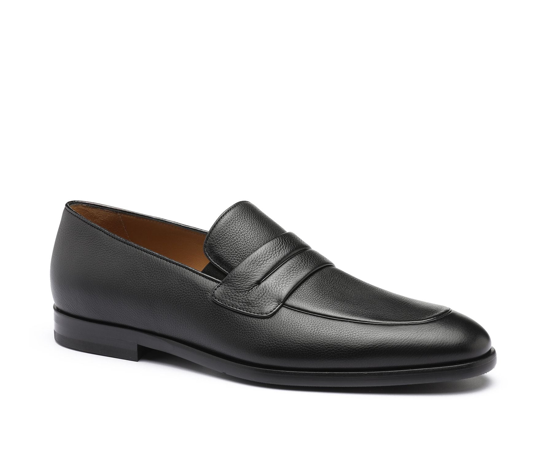 Donatello Men Anson Black Leather Loafer