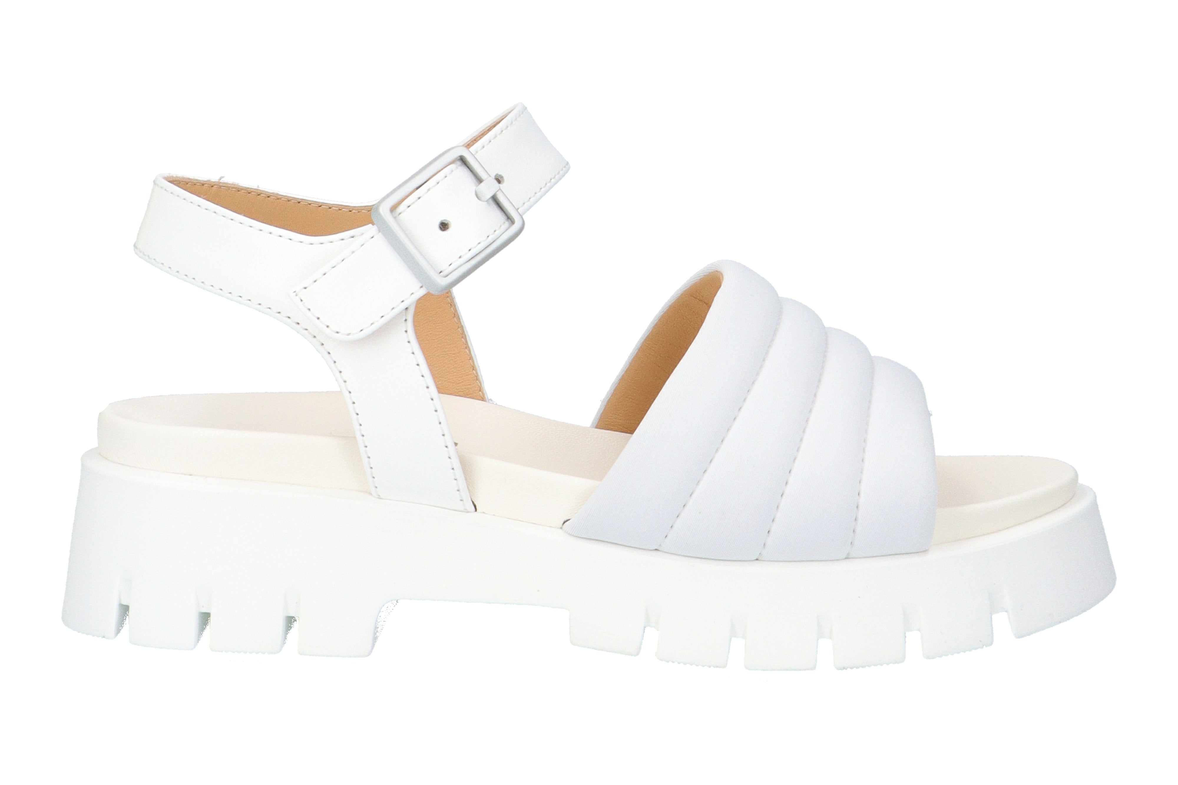 Giovanni Fabiani Women's Edith White Smooth Leather Sandal