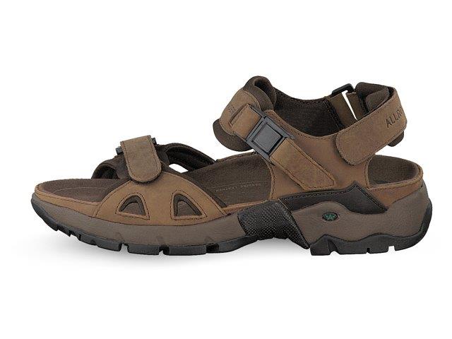 Mephisto Allrounder Men's Alligator Brown Leather Sandal