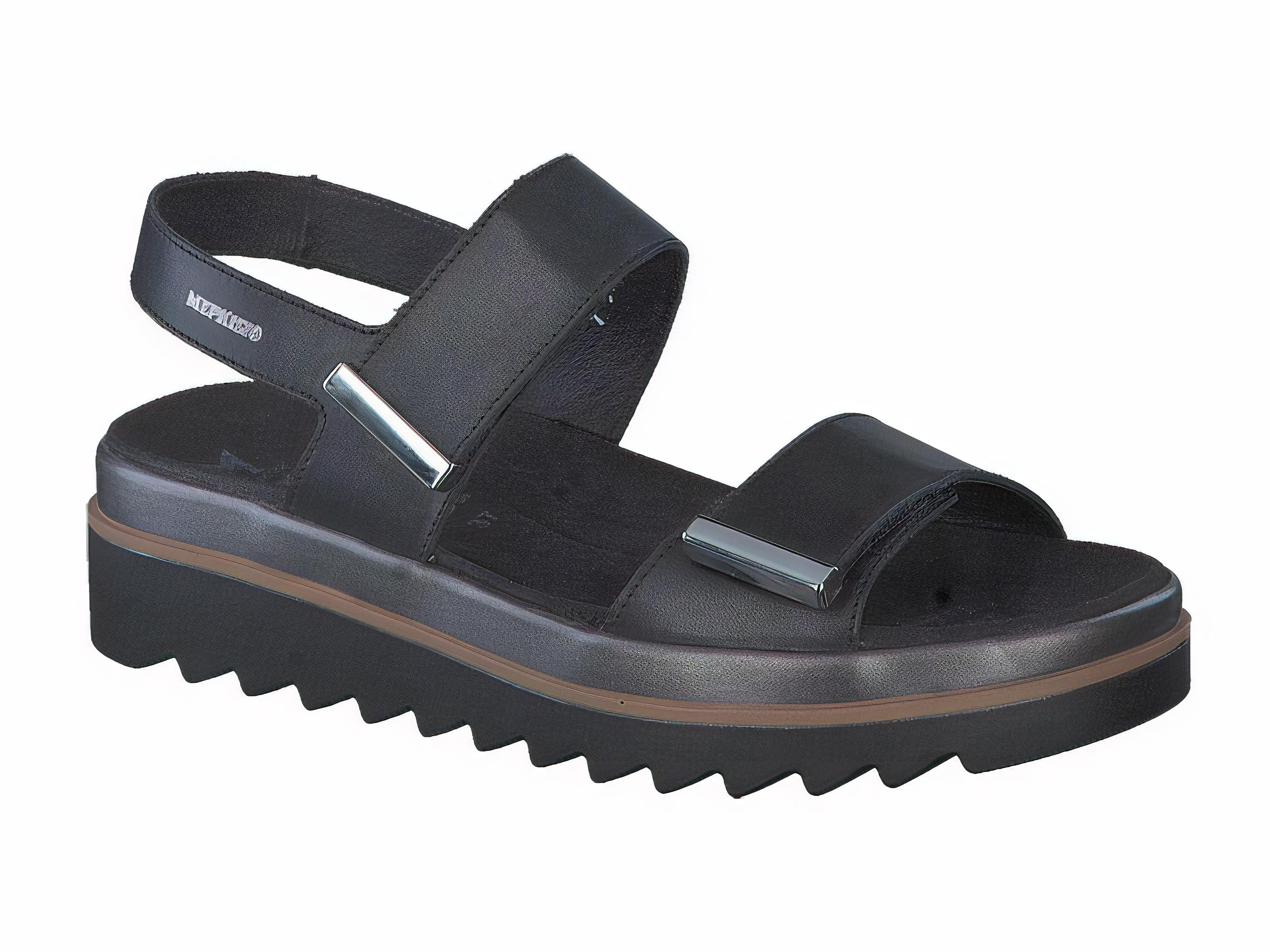 Mephisto Women's Dominica Black Soft Smooth Leather Sandal