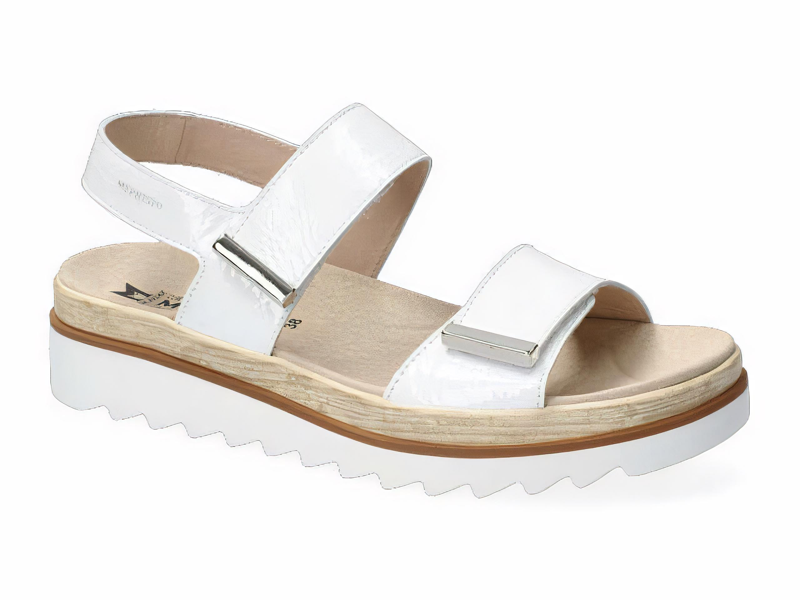 Mephisto Women's Dominica White Patent Leather Sandal