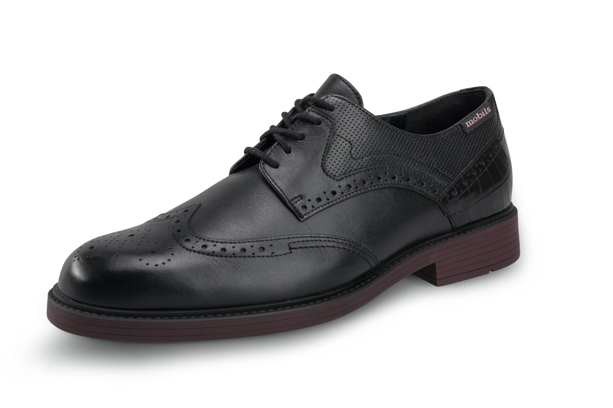 Mephisto Mobils Men's Fernand Black Smooth Leather Dress Shoe