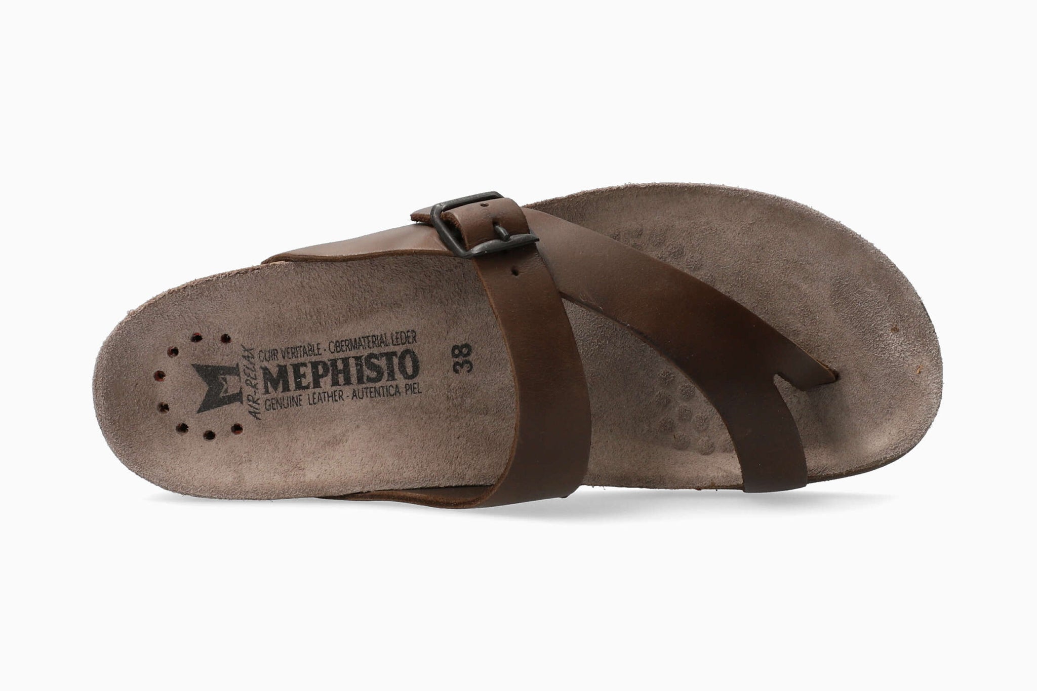 Mephisto Women's Helen Dark Brown Leather Sandal