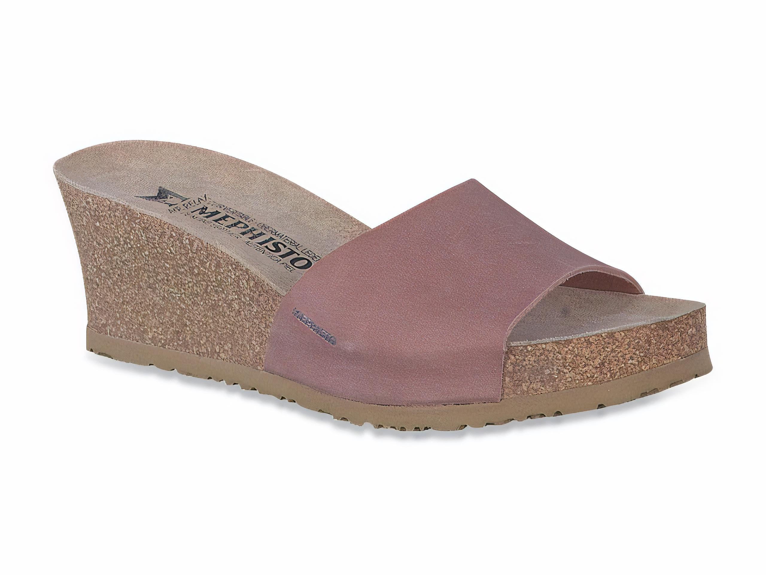 Mephisto Women's Lise Pink Nubuck Wedge