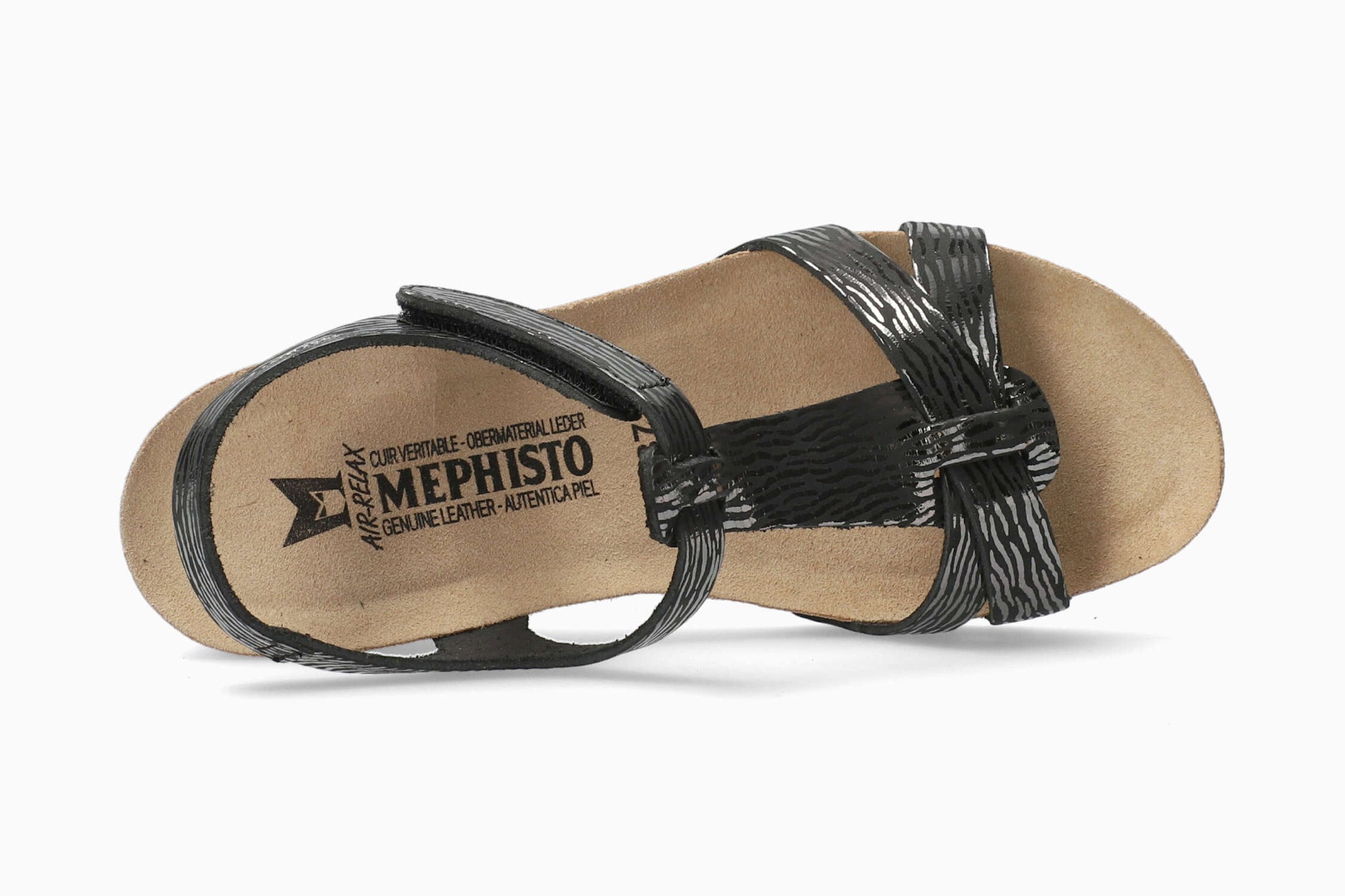 Mephisto Women's Liviane Black Zebra Leather Wedge