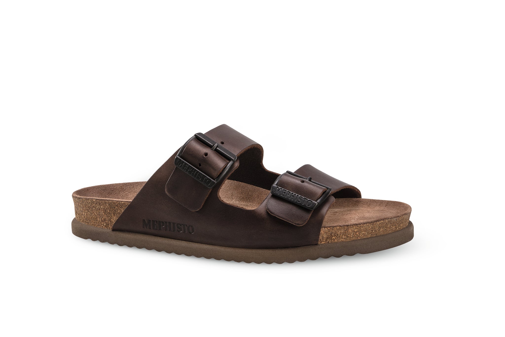 Mephisto Men's Nerio Dark Brown Leather Sandal