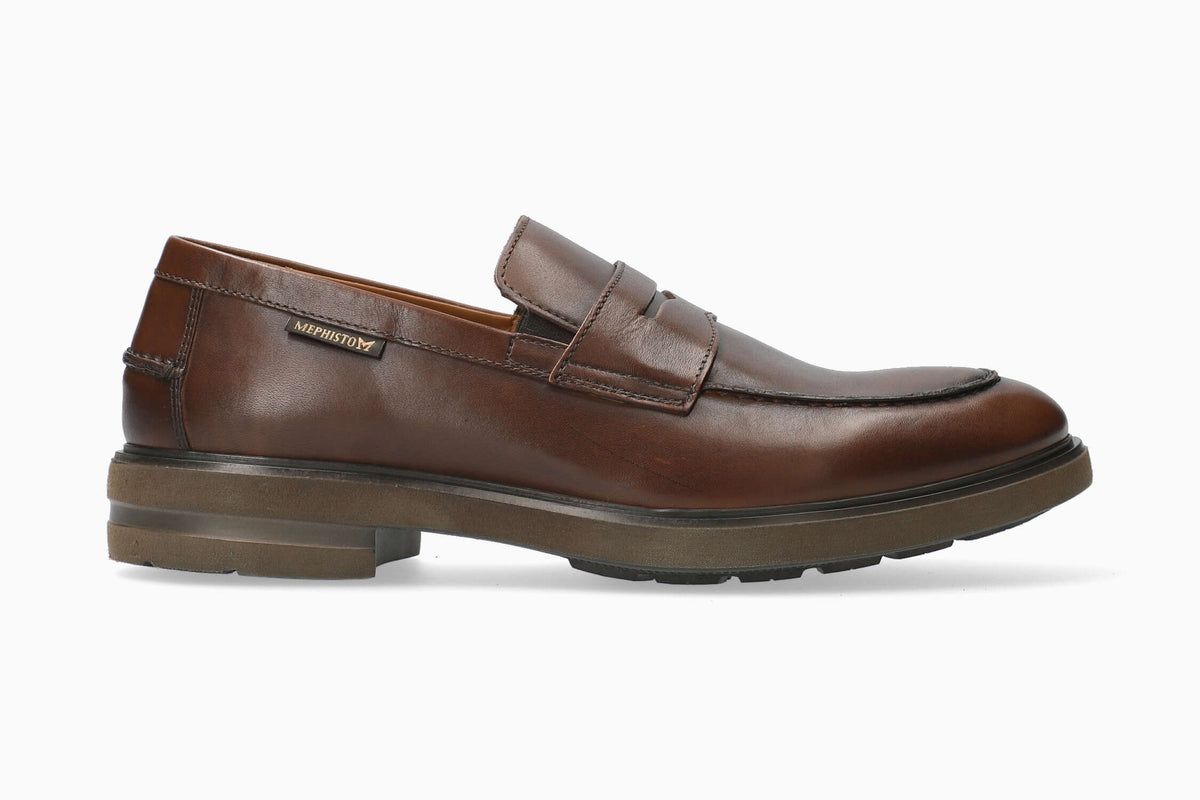 Mephisto Brown Genuine Leather Men\'s Loafers, like new, size 12 Mephisto Valner | Men Shoes Brown Leather Velvet | Mephisto USA main image 2