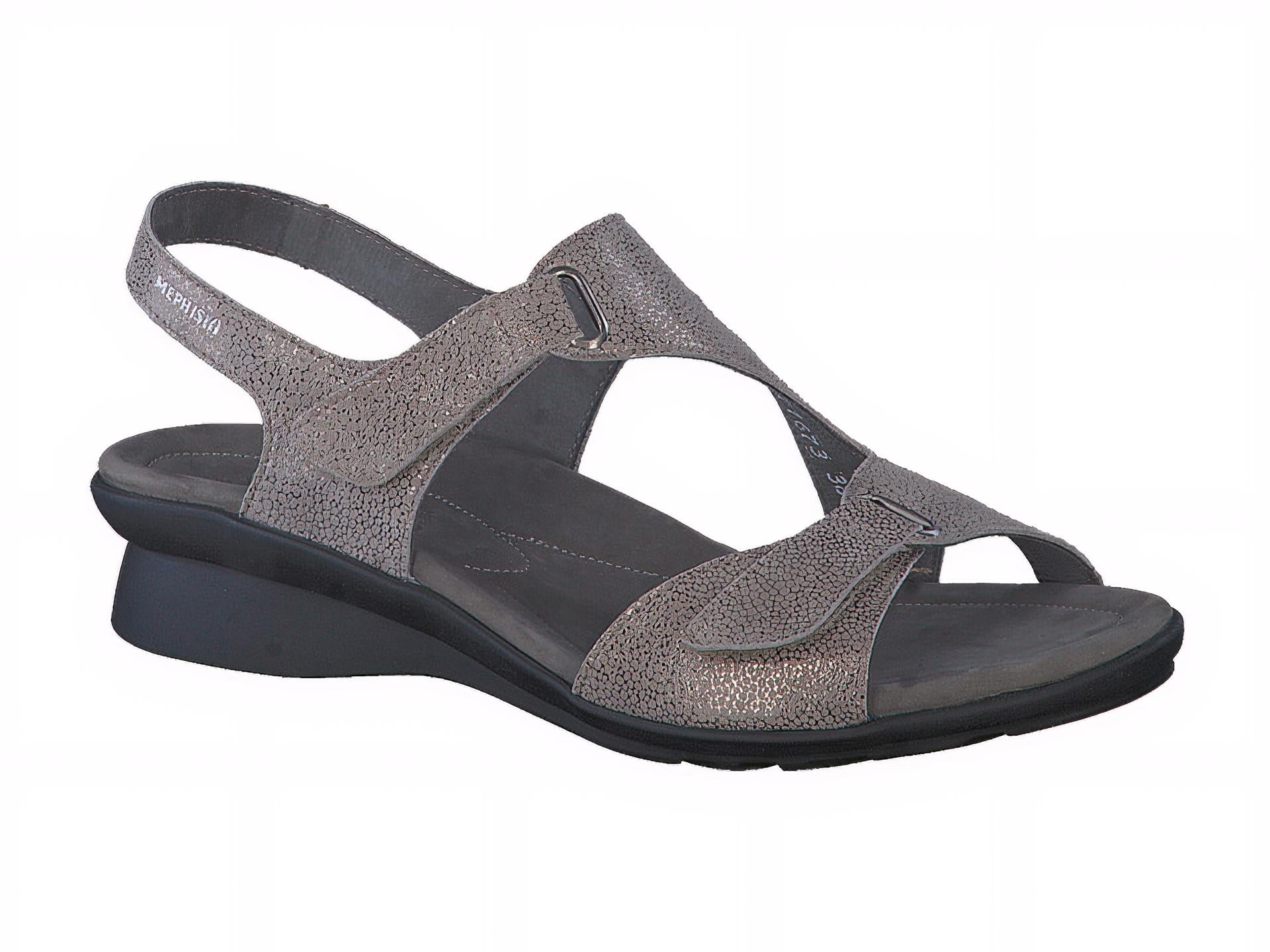 Mephisto Women's Paris Dark Taupe Artic Leather Sandal
