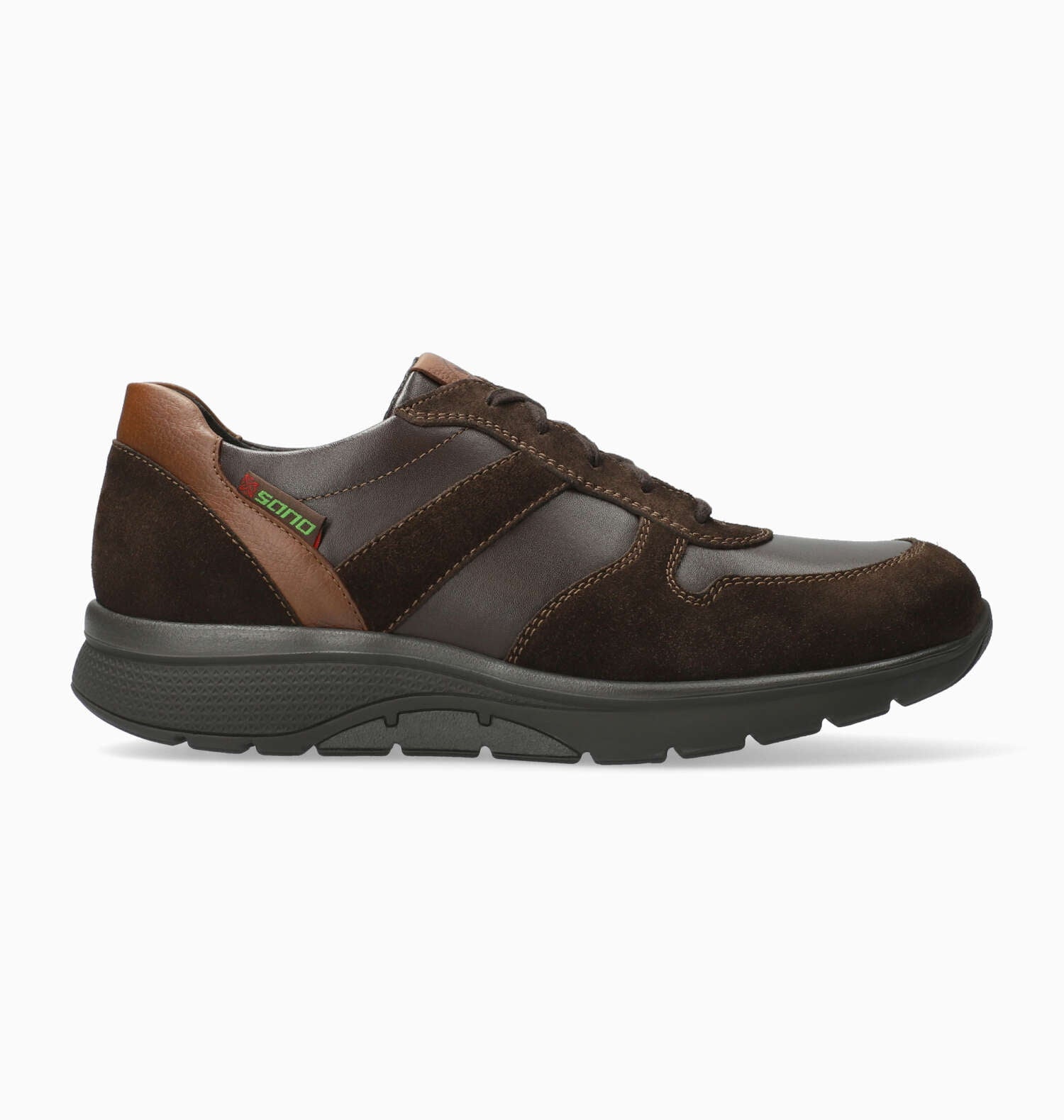 Mephisto Sano Men's Alan Dark Brown Leather and Suede Shoe