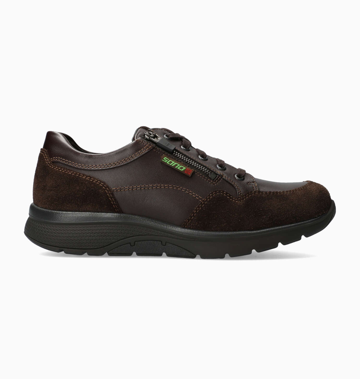 Mephisto Sano Men's Alek Dark Brown Leather and Suede Shoe