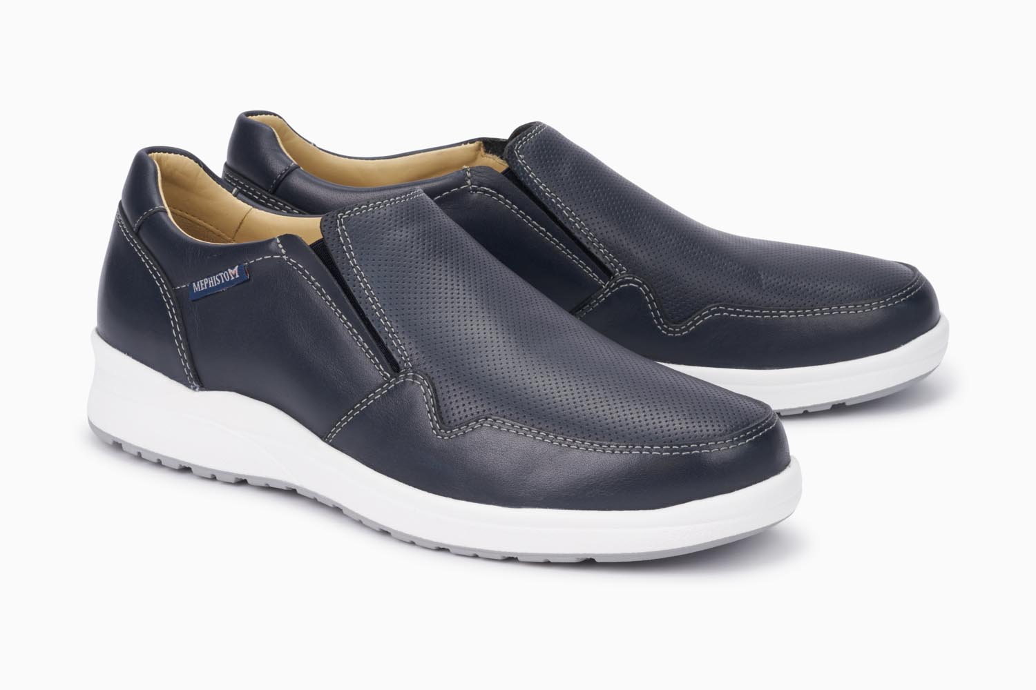 Mephisto Men's Valter Dark Blue Leather Slip-On