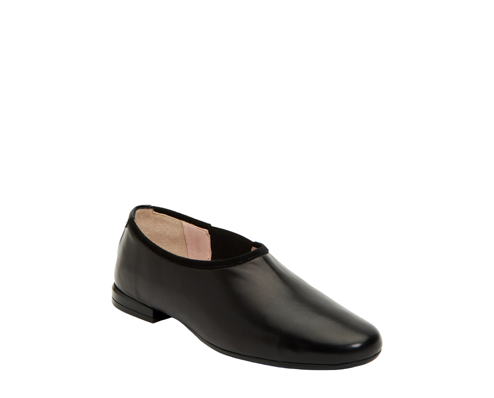 Taryn Rose Women's Elisabetta Black Leather Combo Slip-On Flat