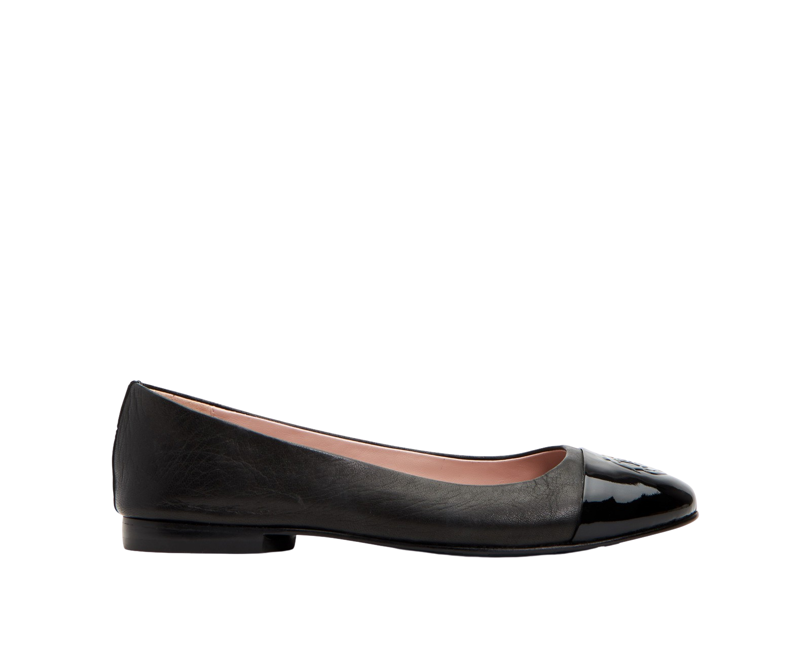 Taryn Rose Women's Adrianna Black Nappa Patent Combo Flat
