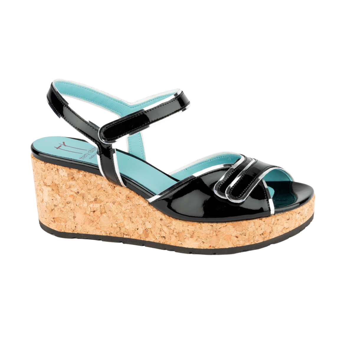 Thierry Rabotin Black Patent Leather Sandal - Bianca Black Shine