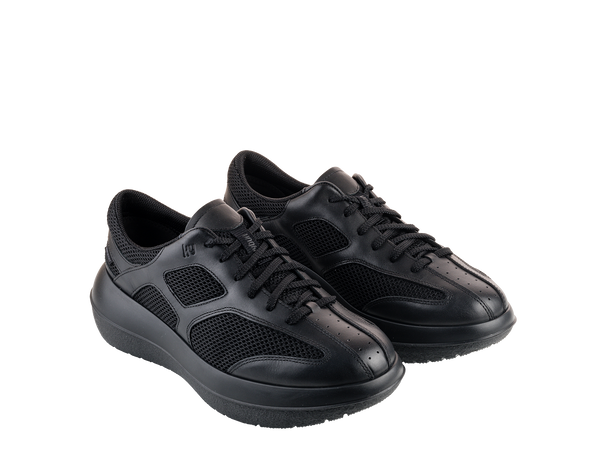 kybun Men's Silvaplana 20 Black Leather and Mesh Shoe