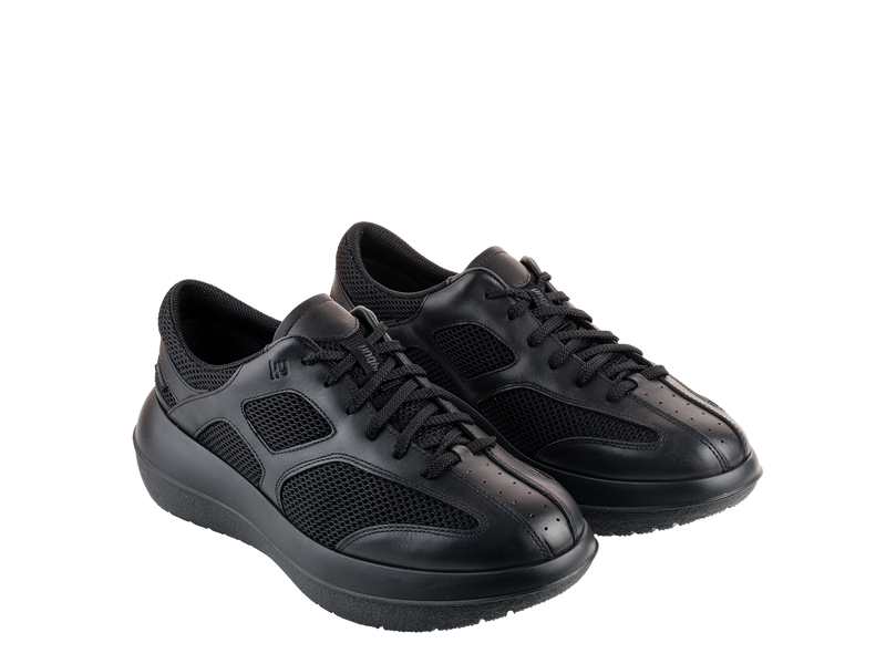 kybun Men's Silvaplana 20 Black Leather and Mesh Shoe