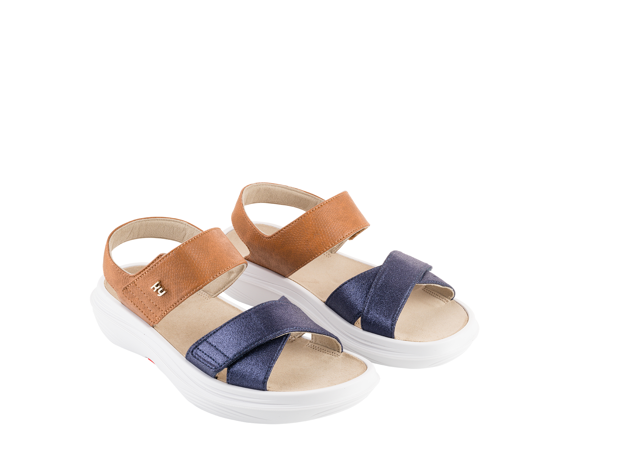 kybun Women's Melano Blue-Brown Sandal