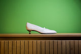 Thierry Rabotin Women's Paulette C378G1A Pearlized Ivory Base with Beige Mary Jane Kitten Heel Combo