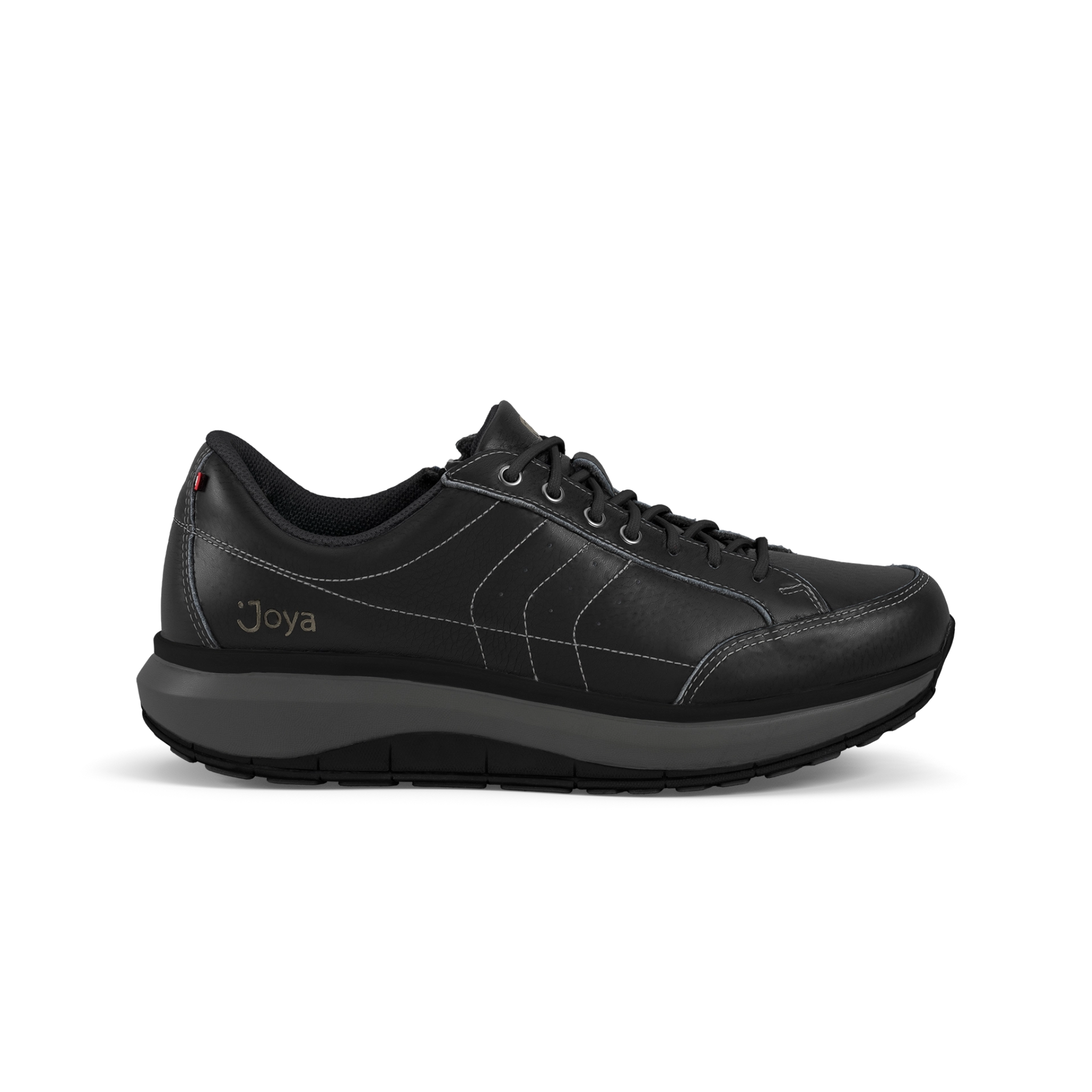 Black athletic shoe with 'Joya' branding on a white background