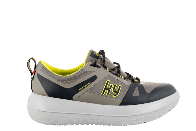 kybun Men's Flims Grey-Yellow Shoe