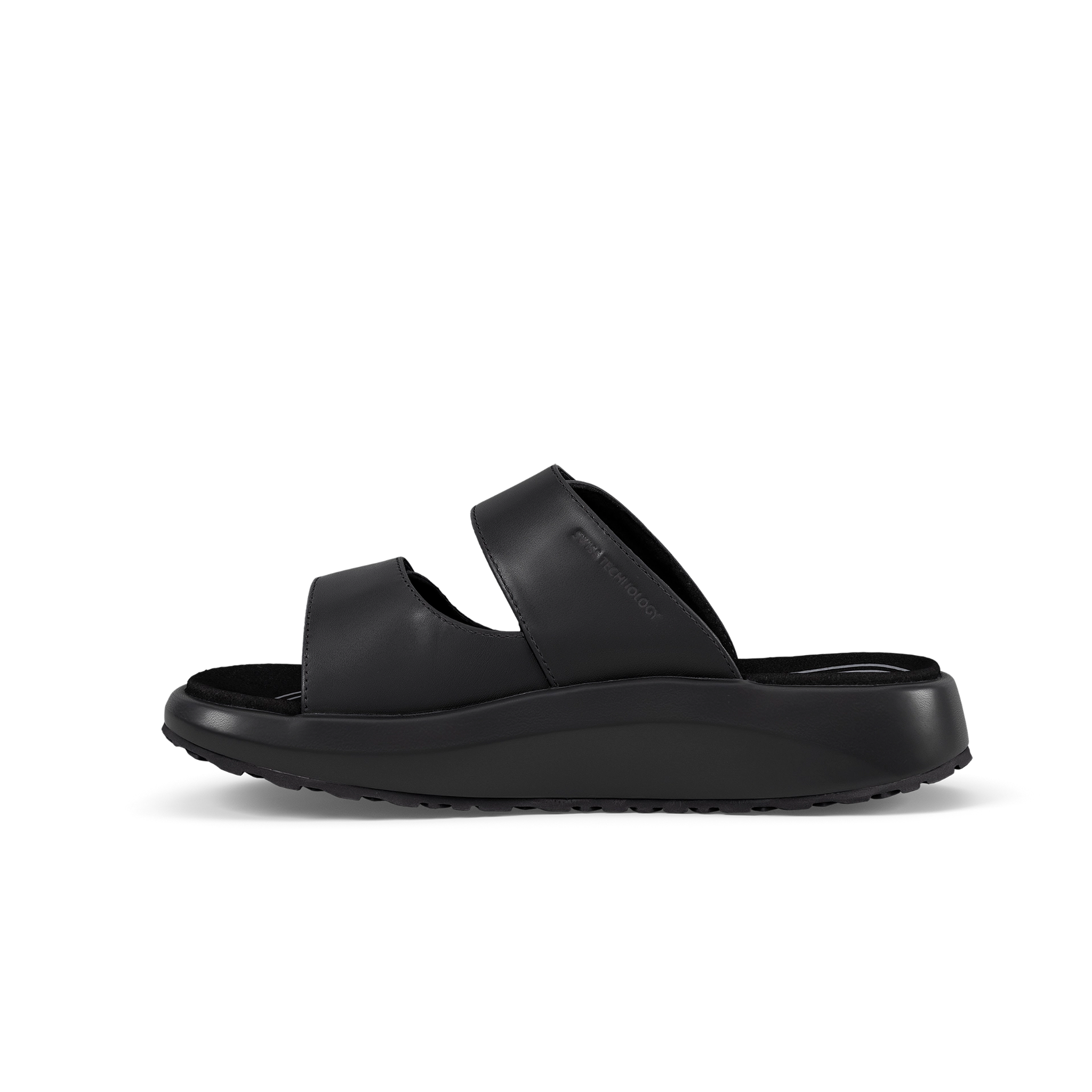 Black sandal on a white background