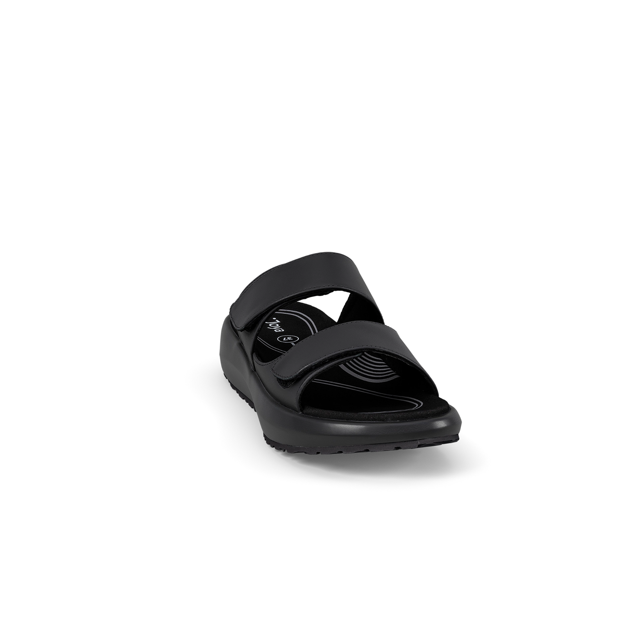 Black sandal on a white background