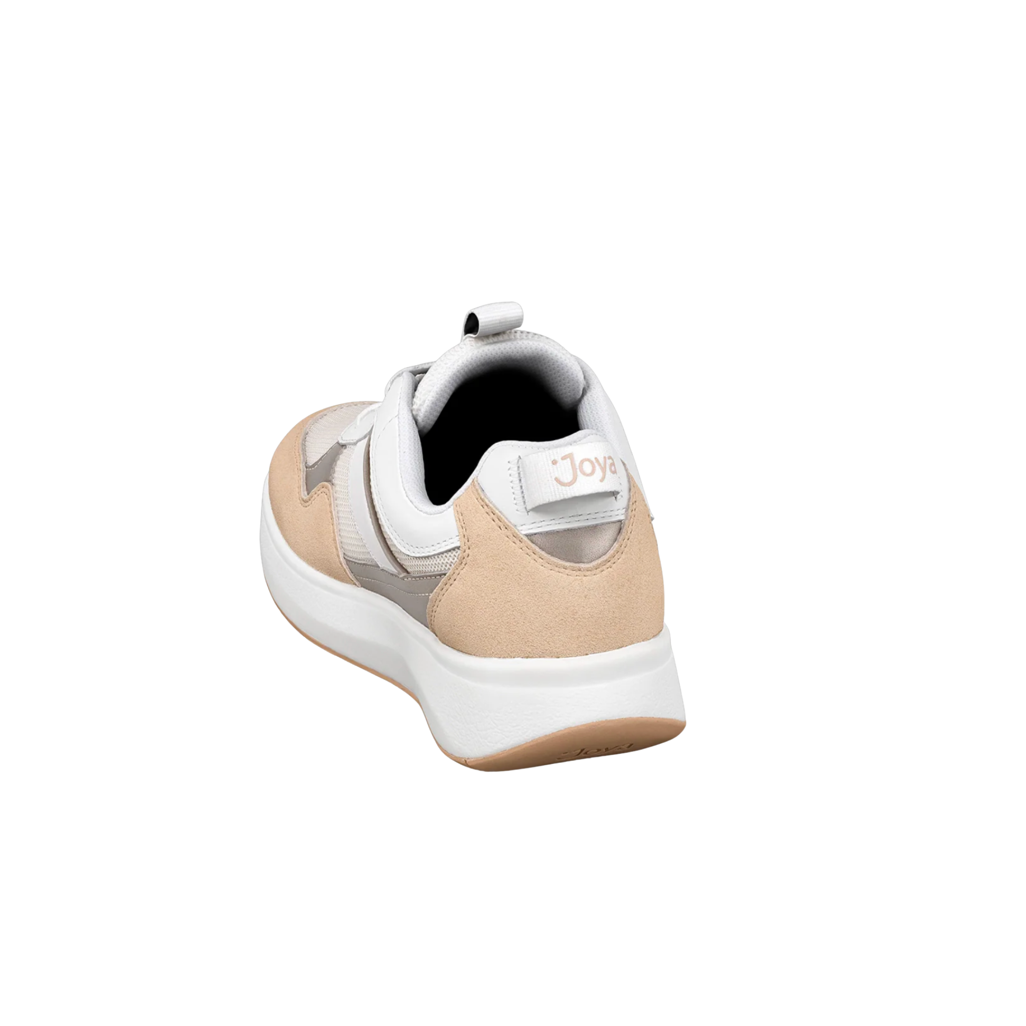 back view of Joya Women's Alegra Beige-White sneaker