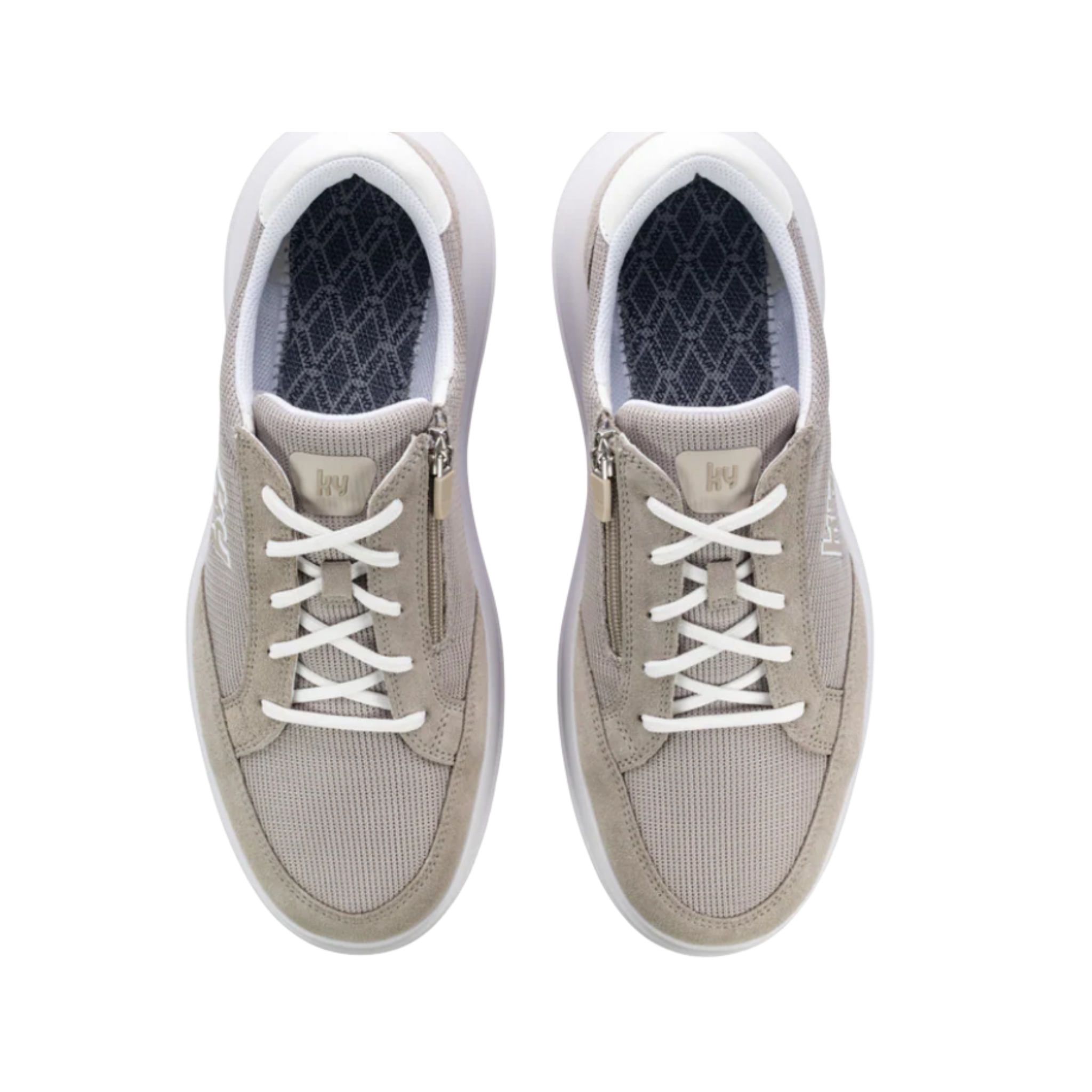 a pair of kybun Men's Burgdorf Beige Shoes on a white background